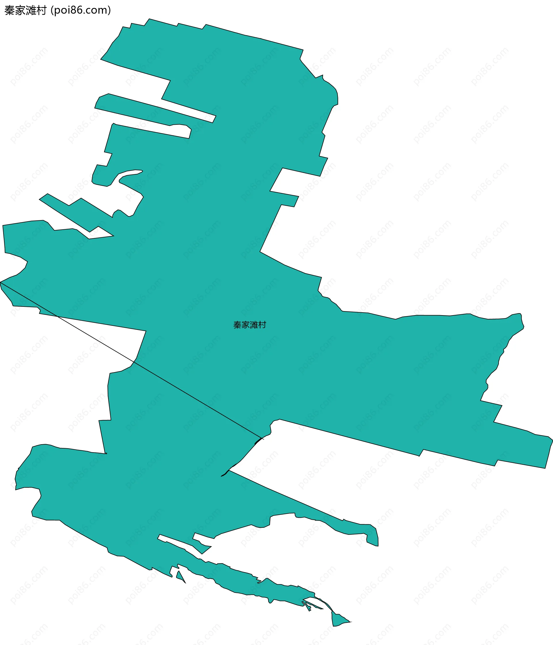 秦家滩村边界地图
