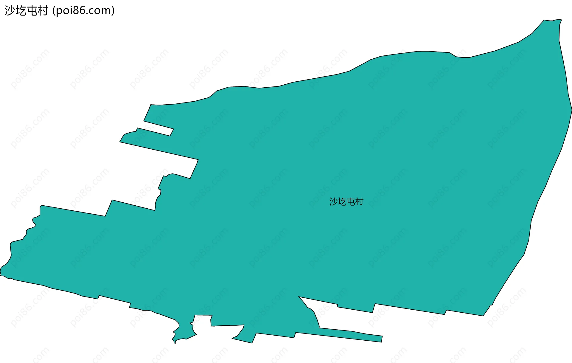 沙圪屯村边界地图