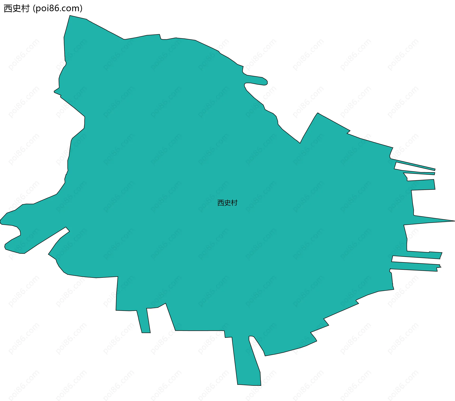 西史村边界地图
