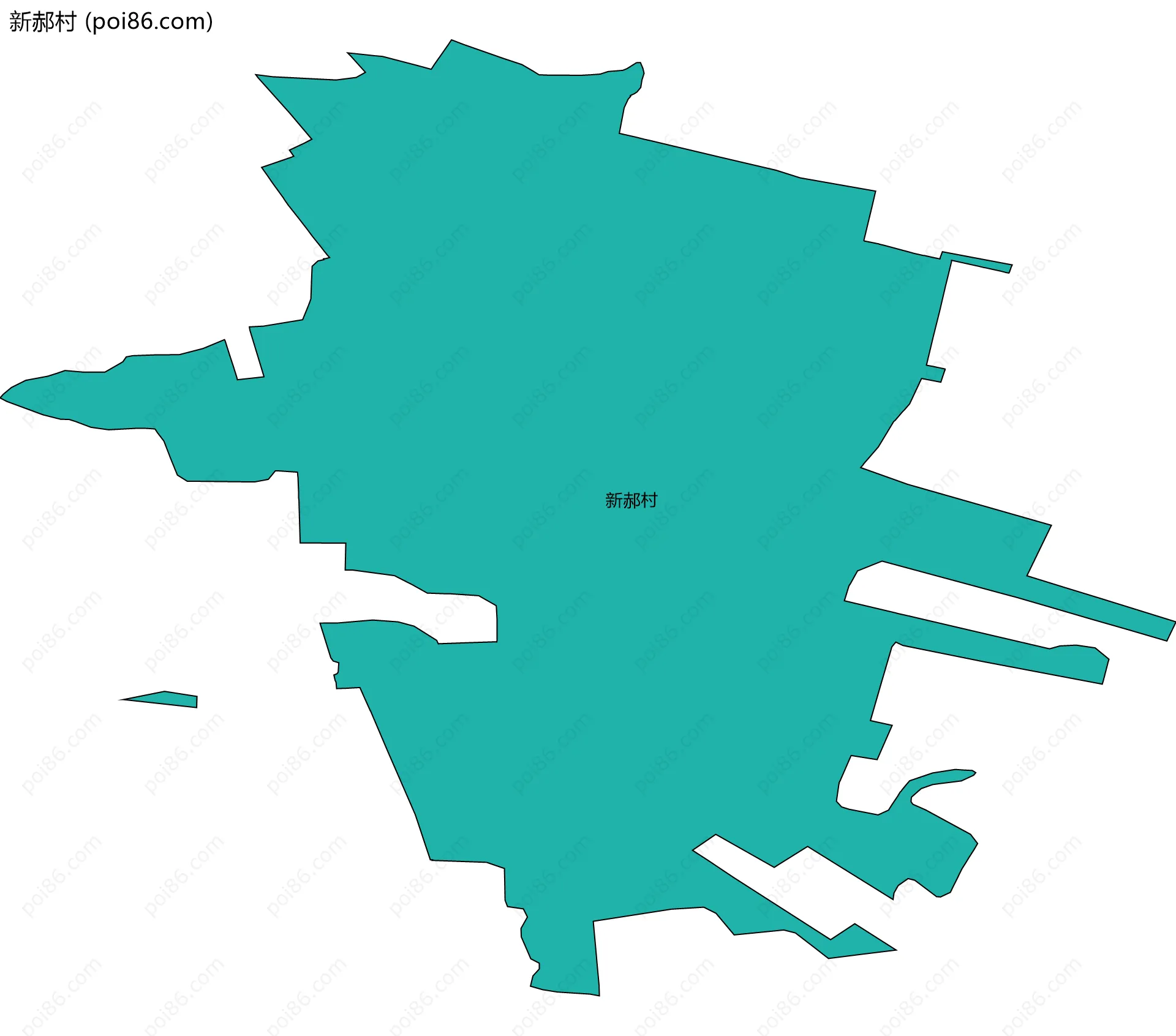 新郝村边界地图