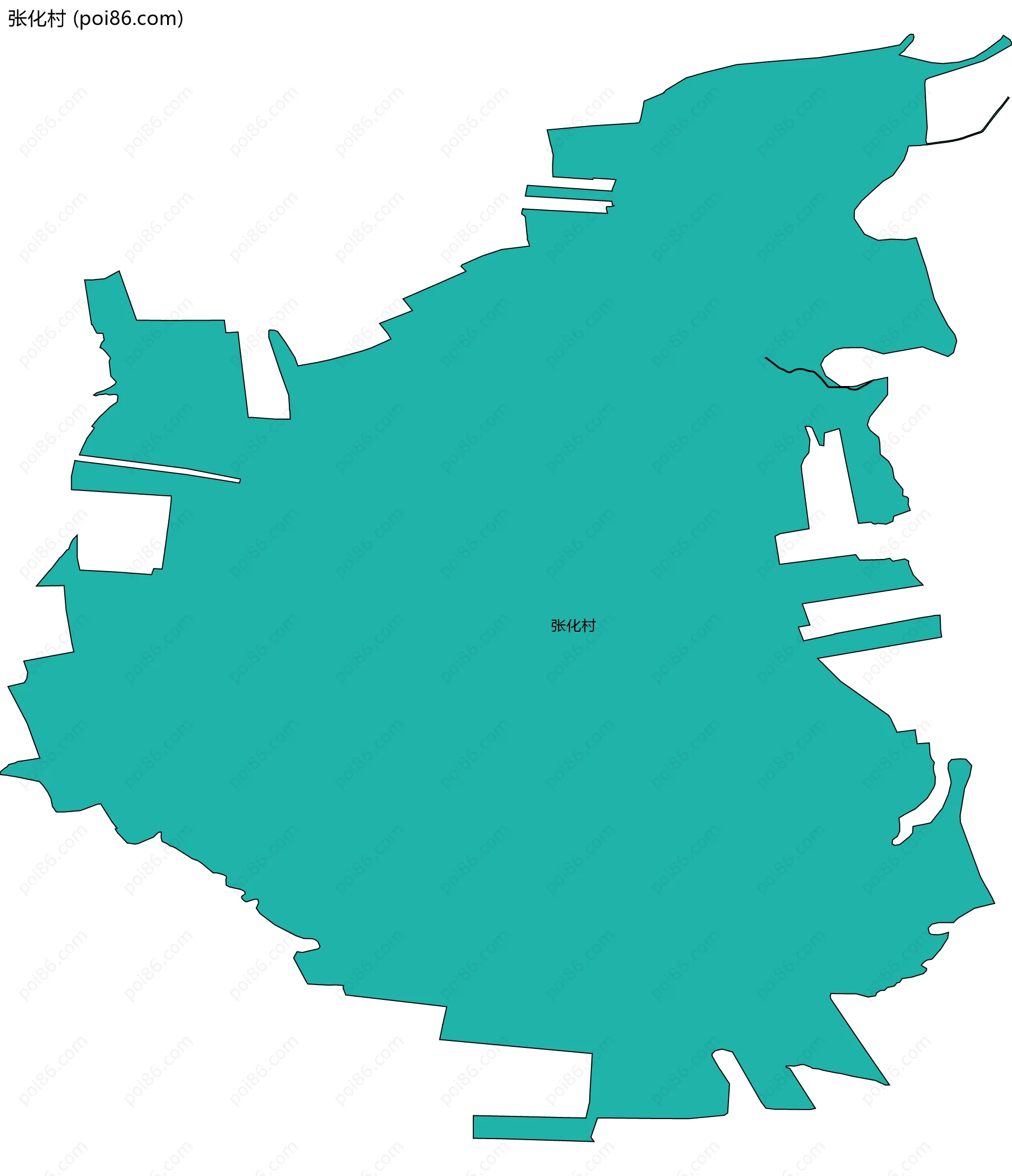张化村边界地图