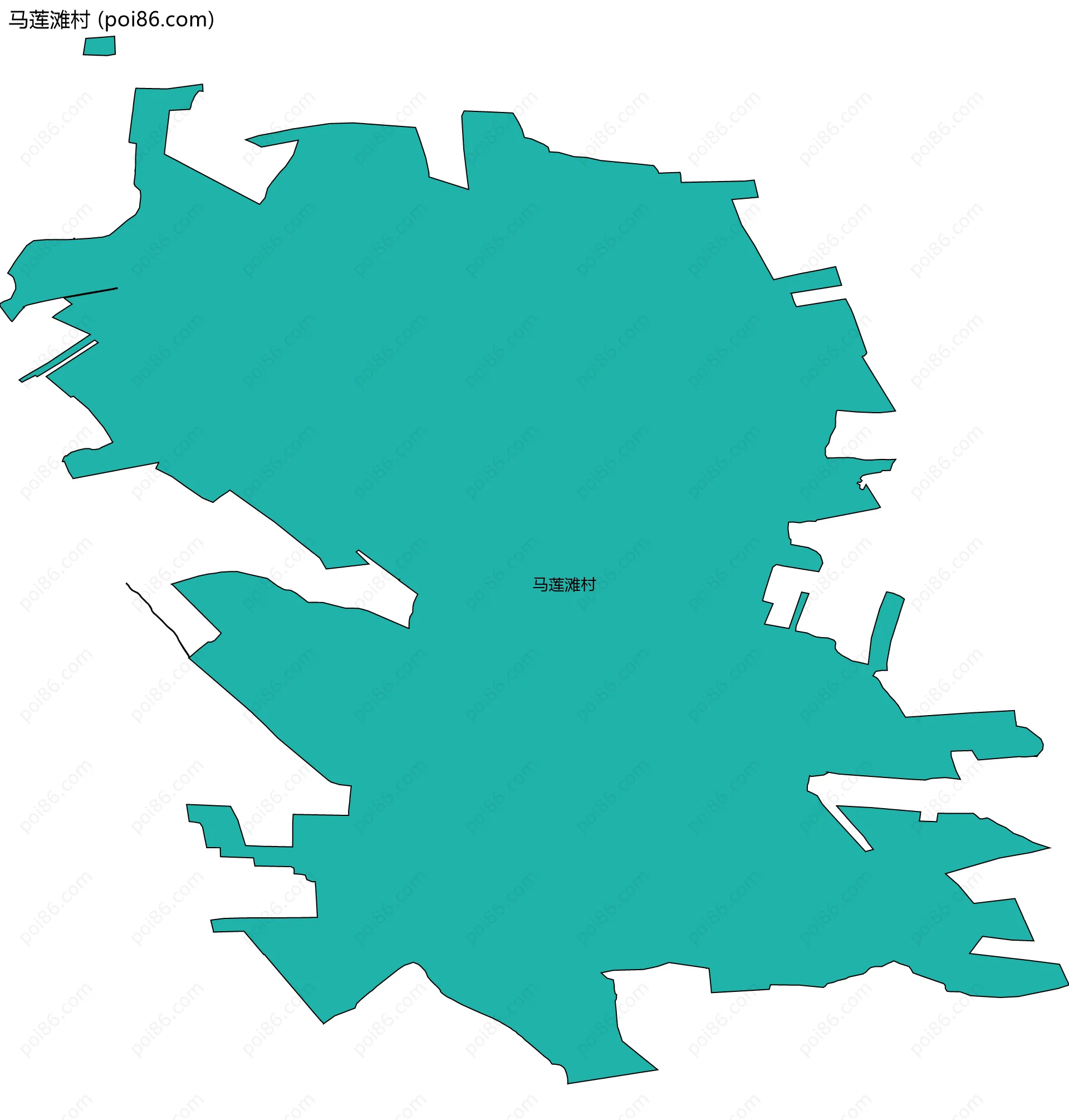 马莲滩村边界地图