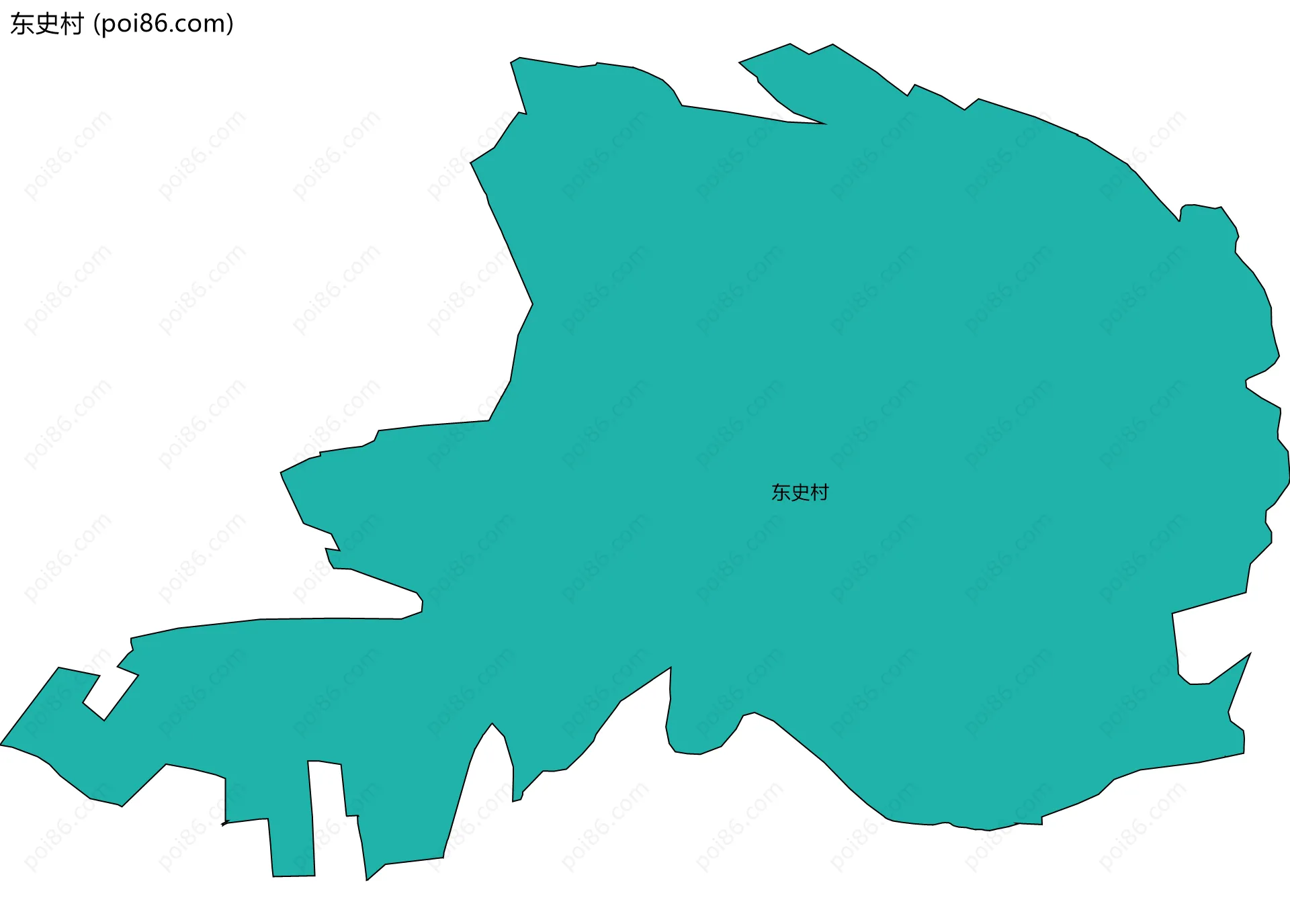 东史村边界地图