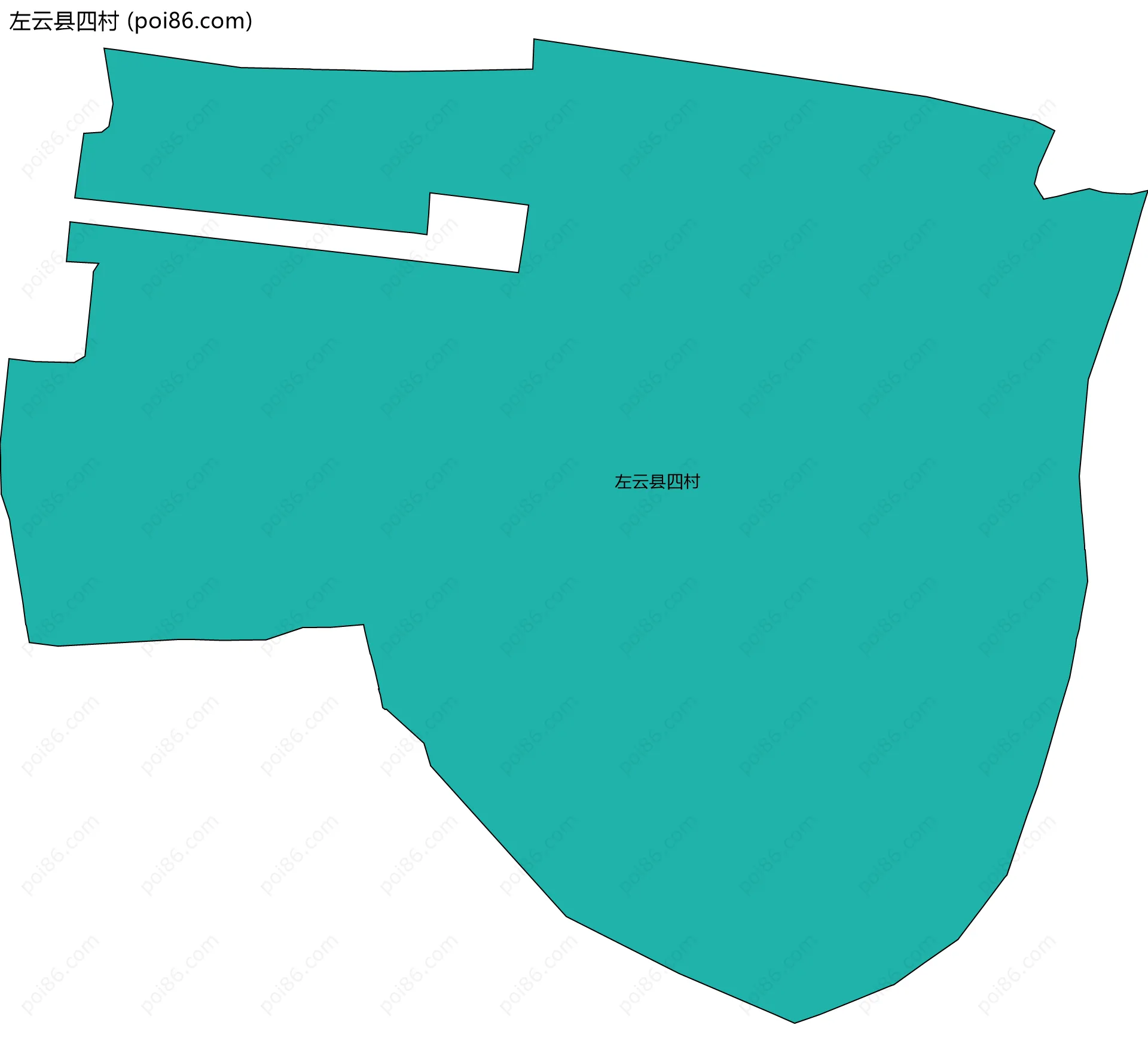 左云县四村边界地图