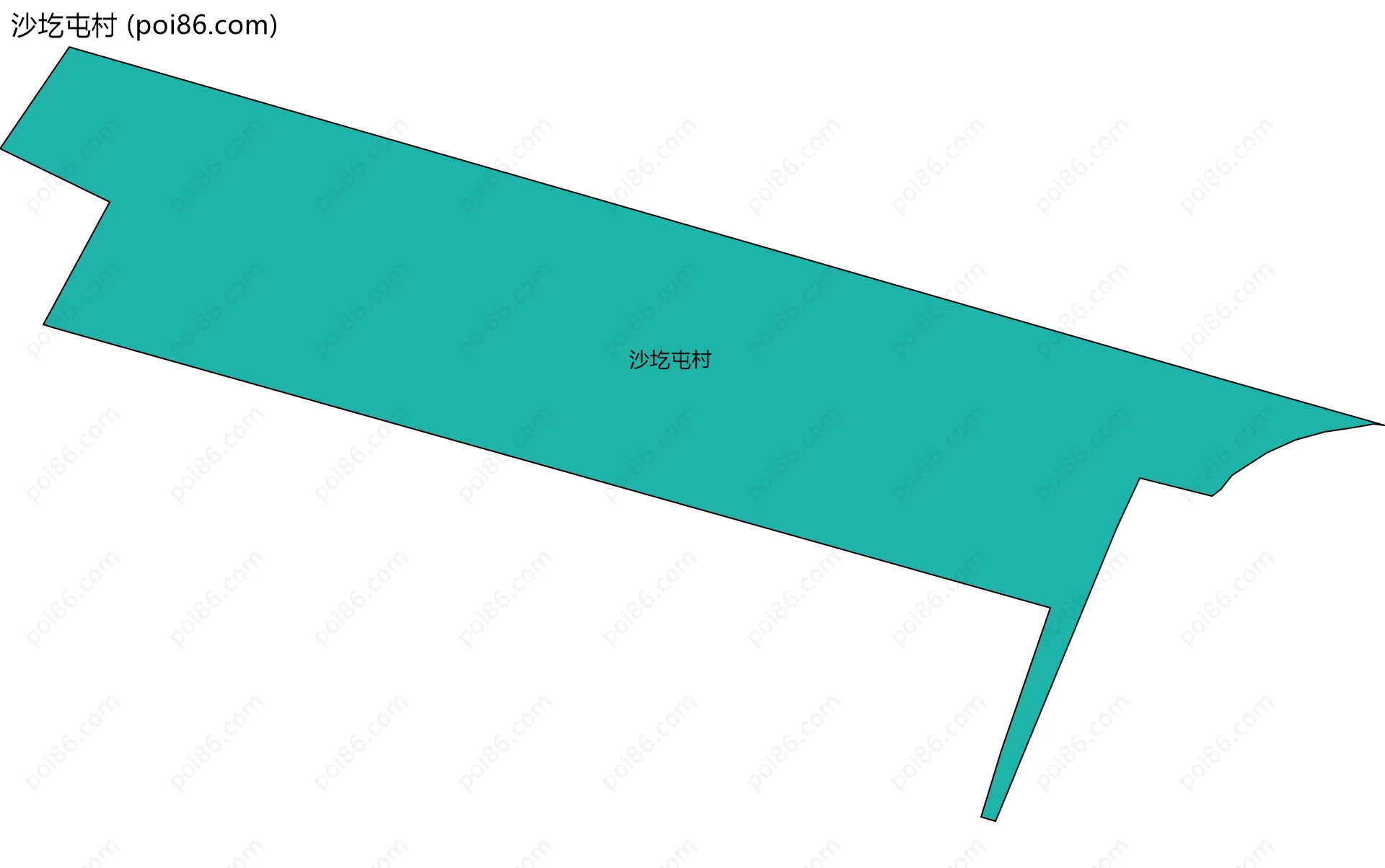 沙圪屯村边界地图