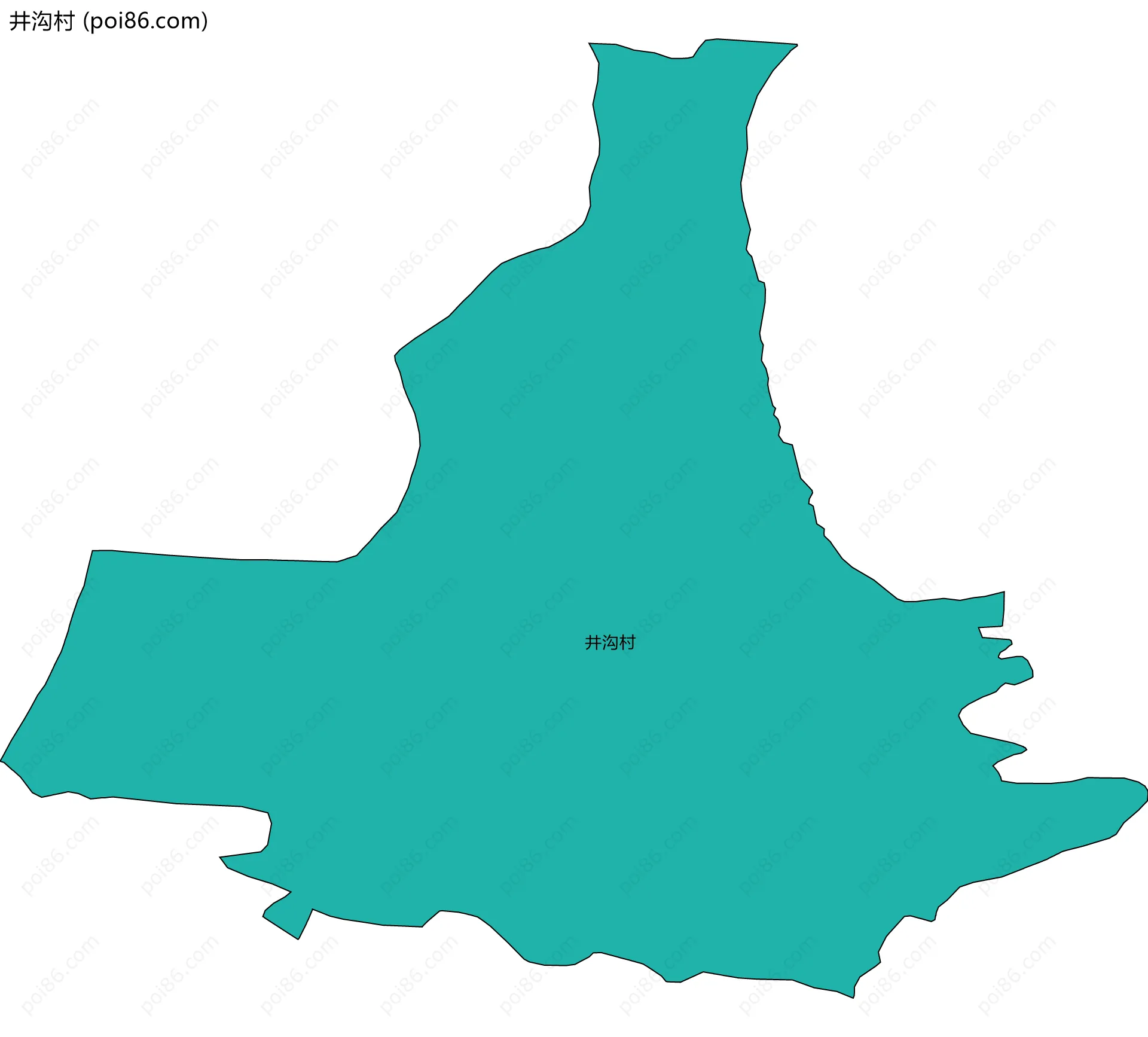 井沟村边界地图