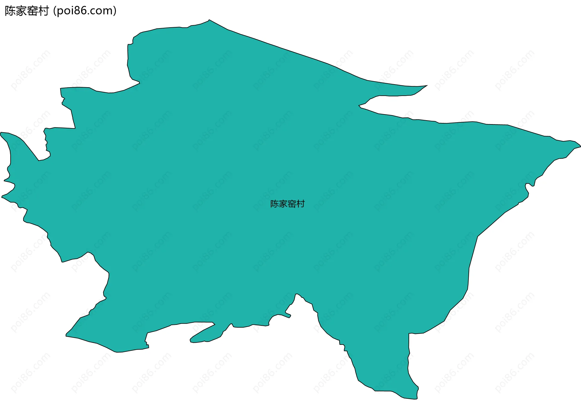 陈家窑村边界地图