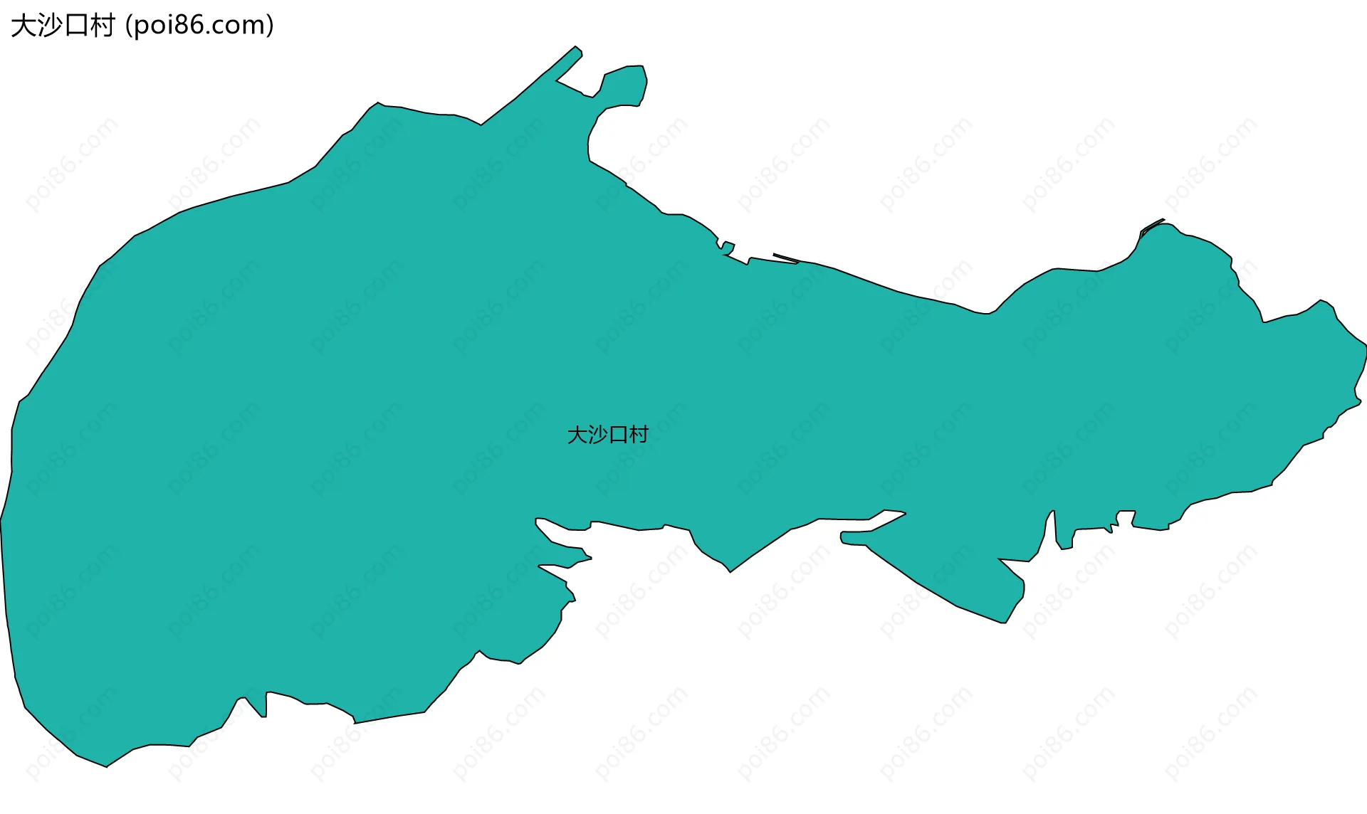 大沙口村边界地图