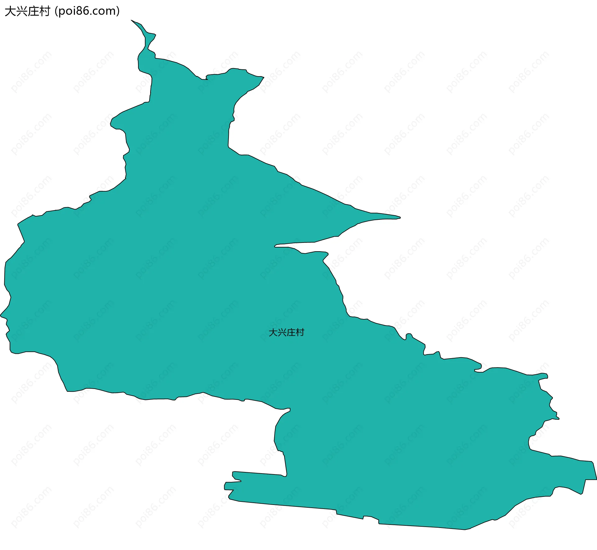 大兴庄村边界地图