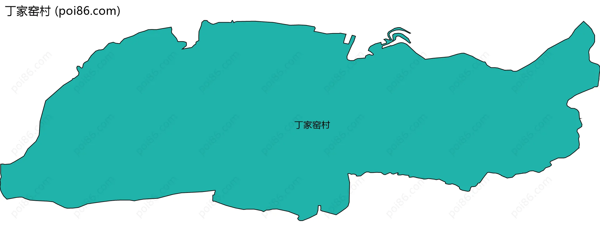 丁家窑村边界地图