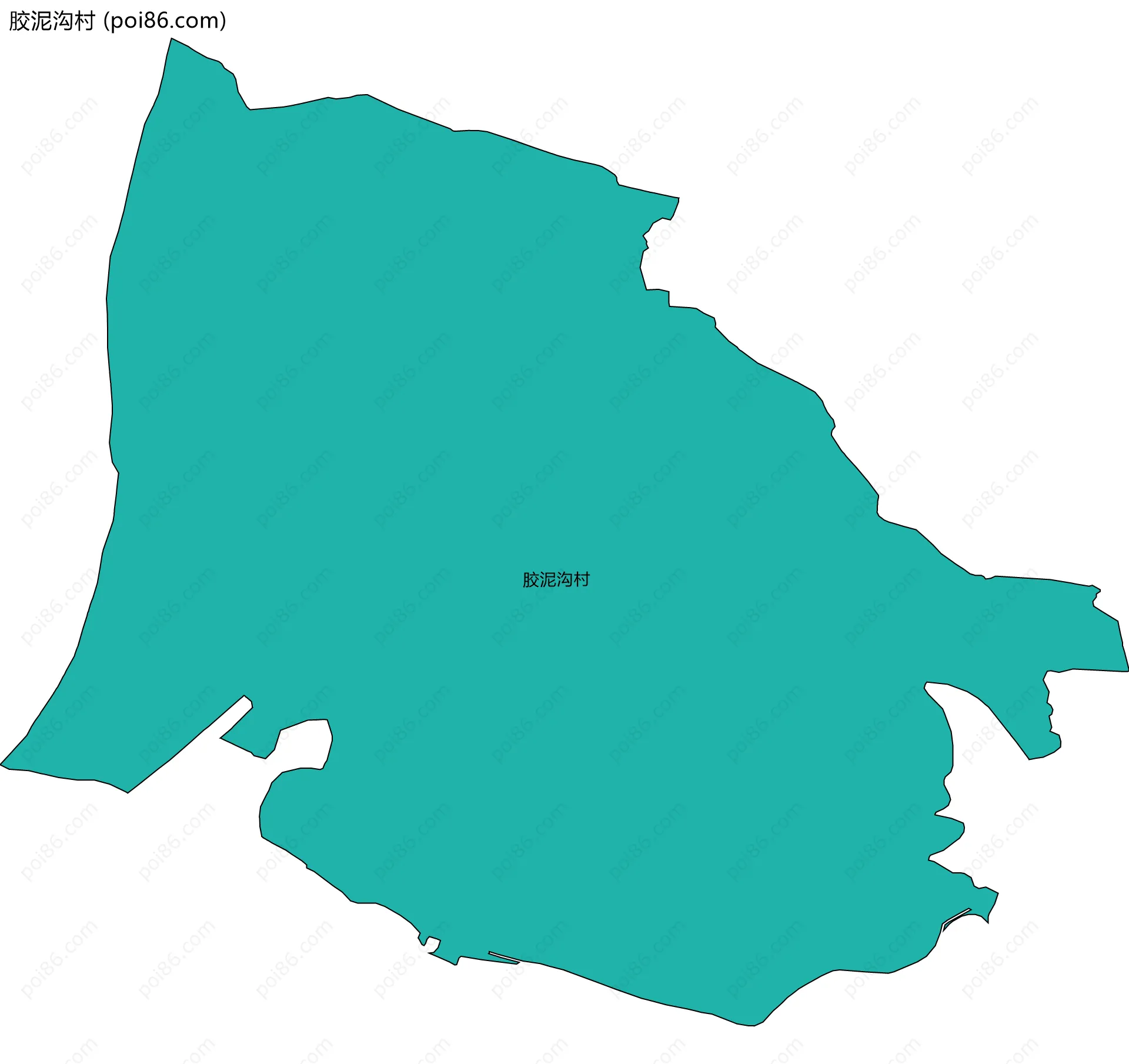 胶泥沟村边界地图