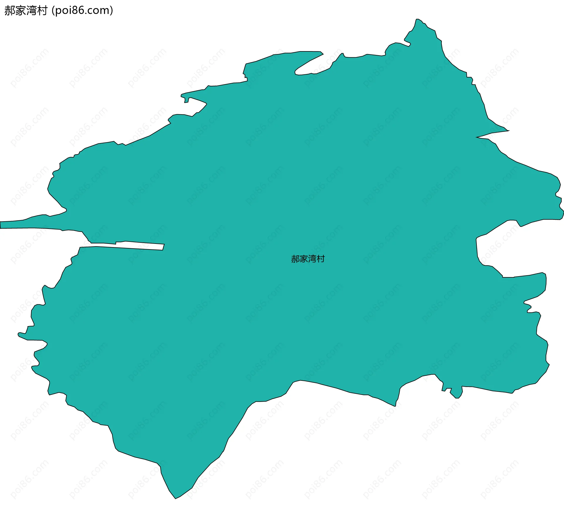 郝家湾村边界地图