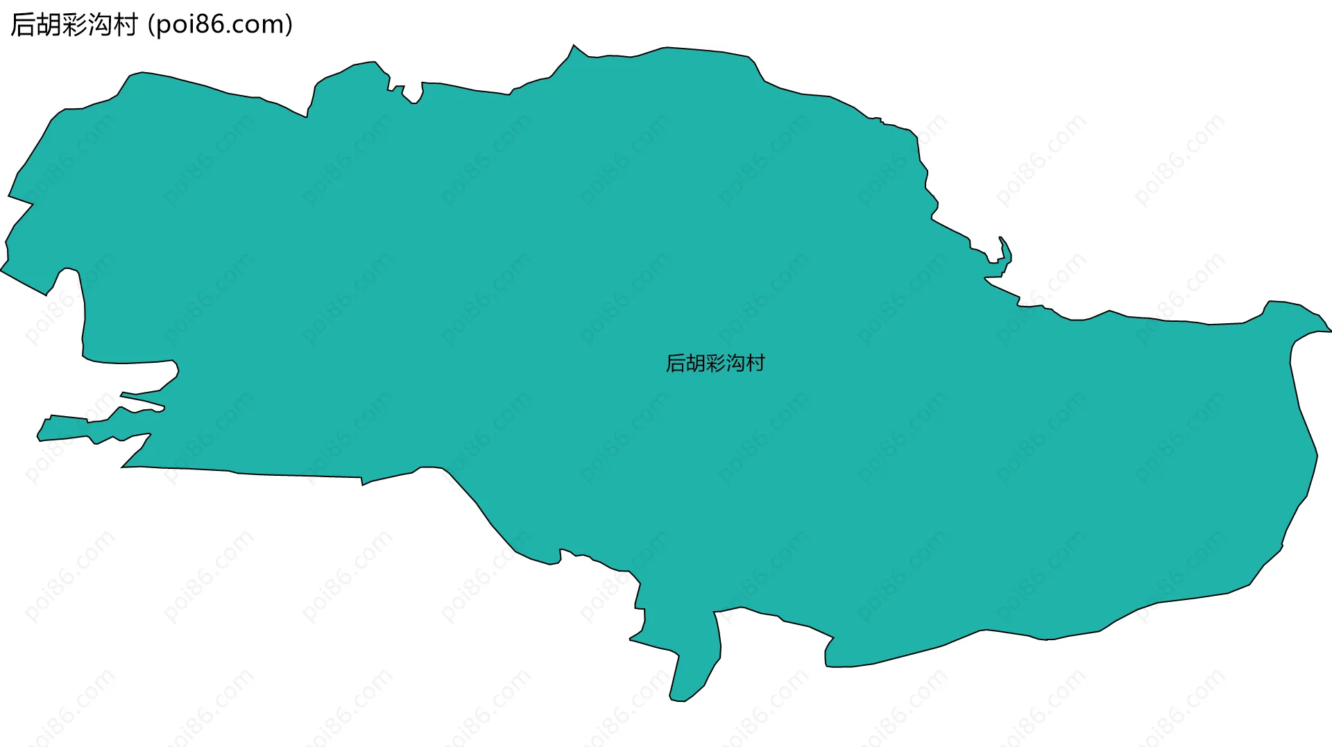 后胡彩沟村边界地图