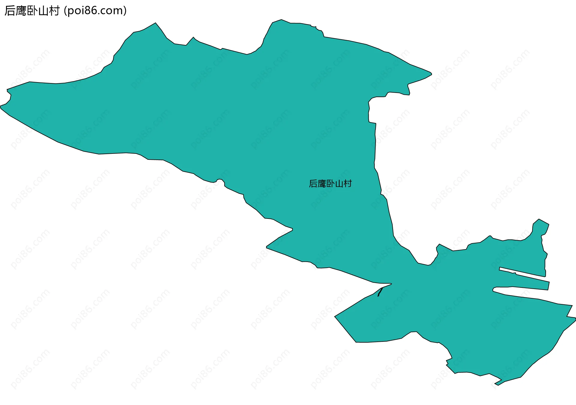 后鹰卧山村边界地图