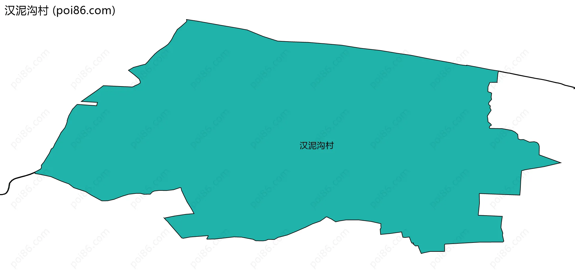 汉泥沟村边界地图