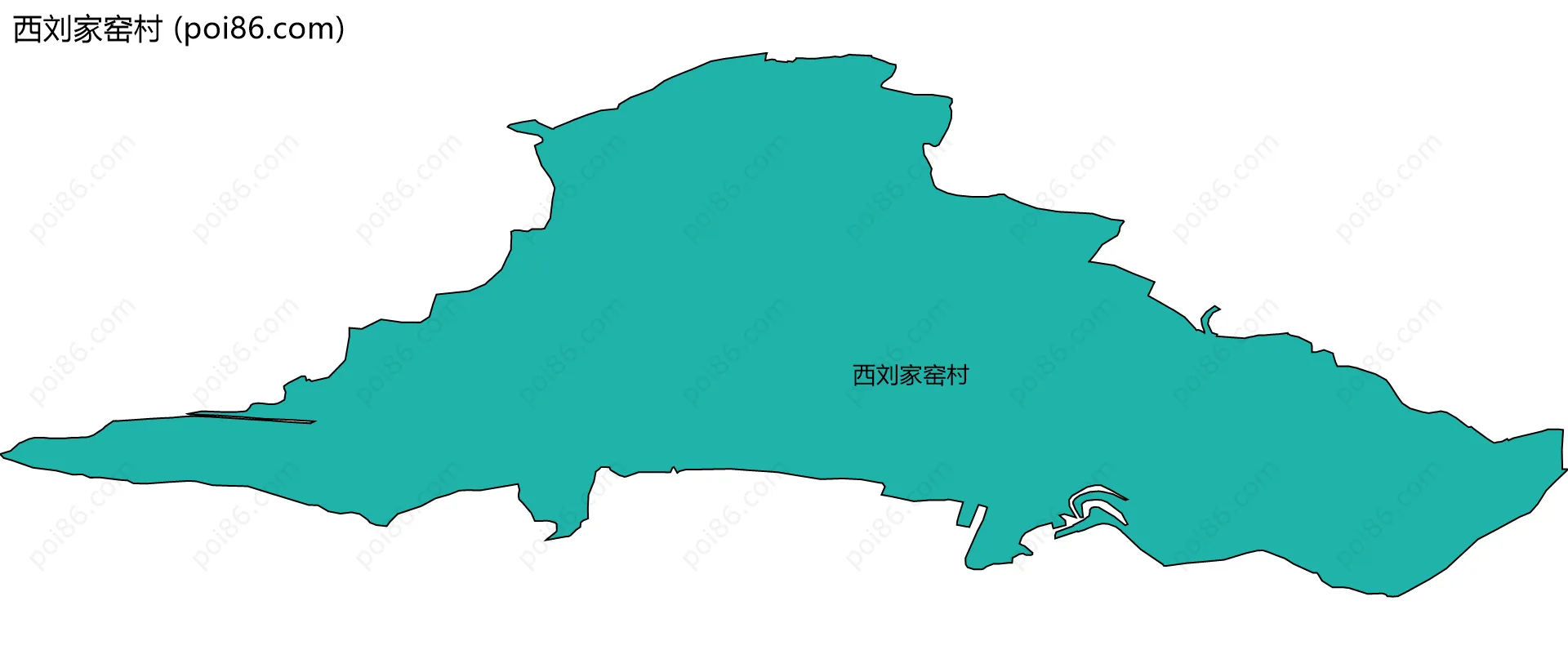 西刘家窑村边界地图