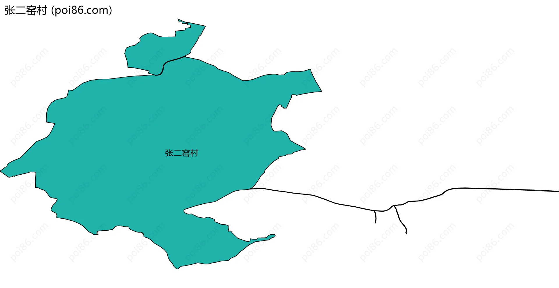 张二窑村边界地图