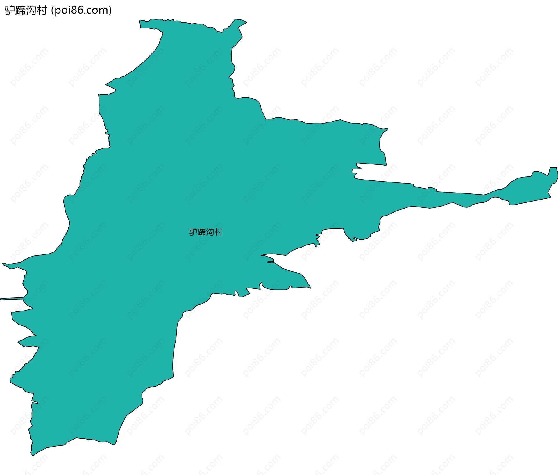 驴蹄沟村边界地图
