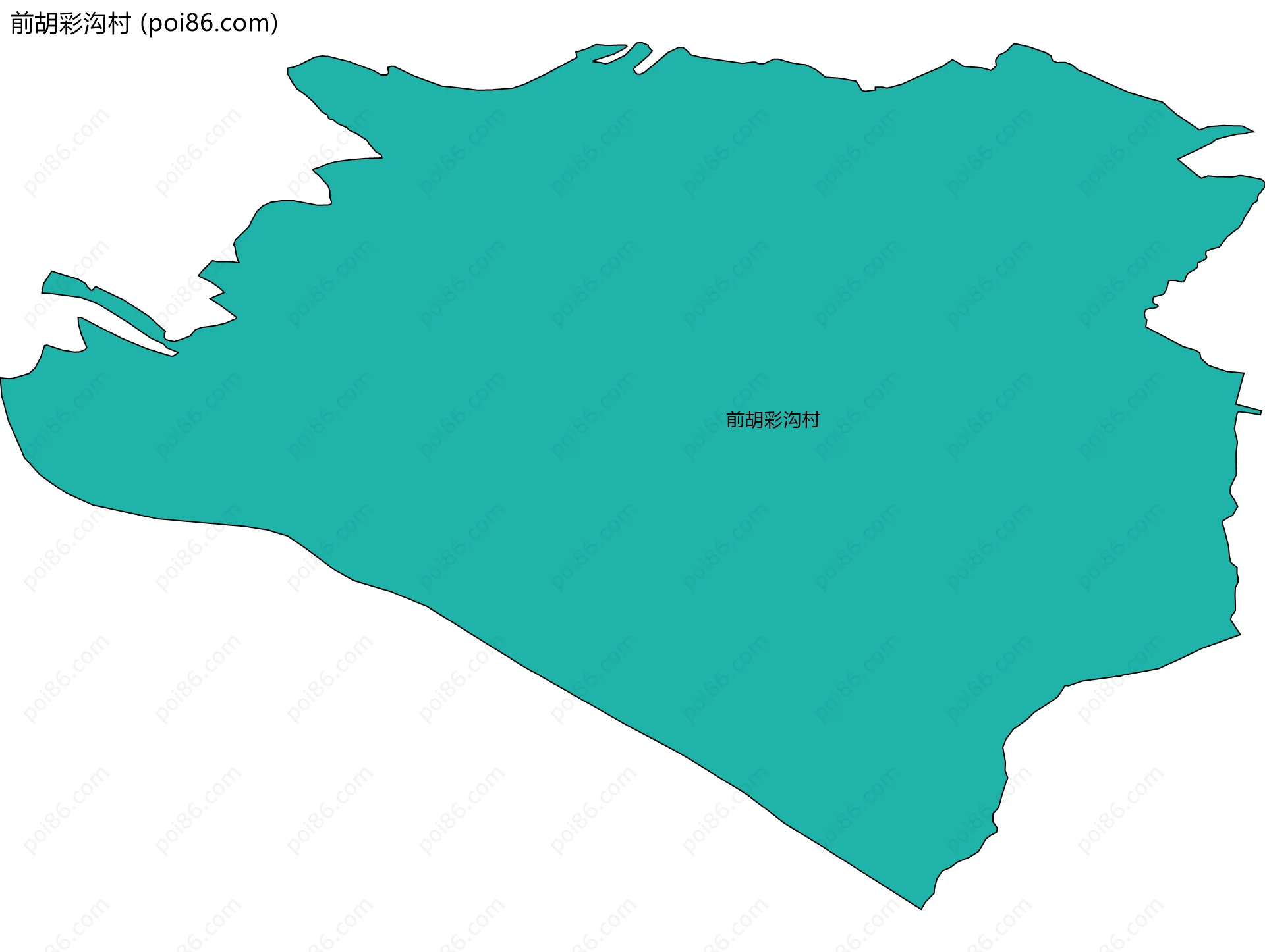 前胡彩沟村边界地图