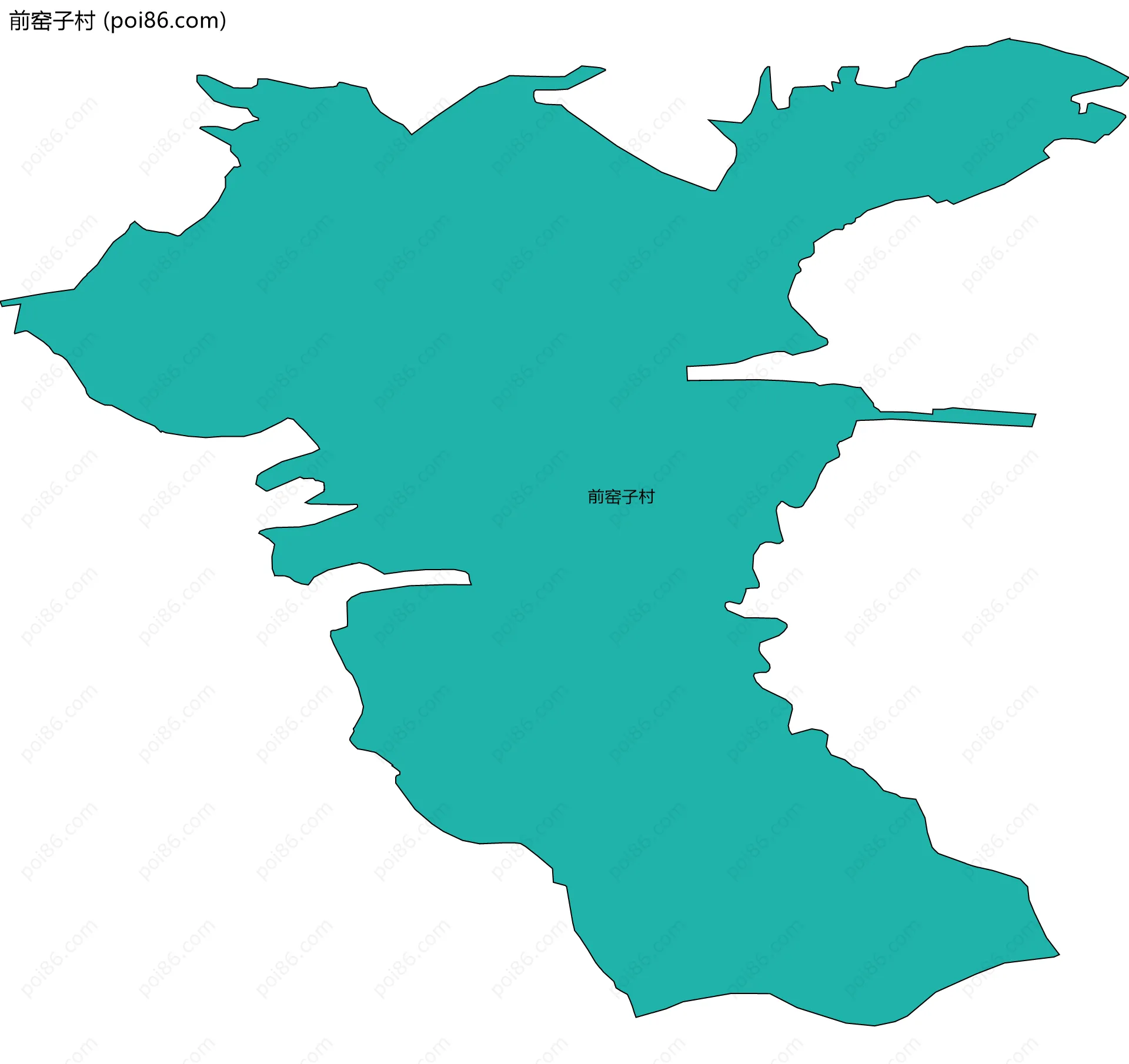 前窑子村边界地图