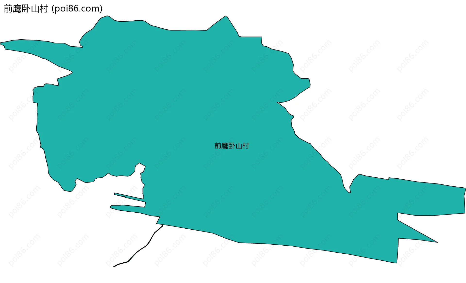 前鹰卧山村边界地图