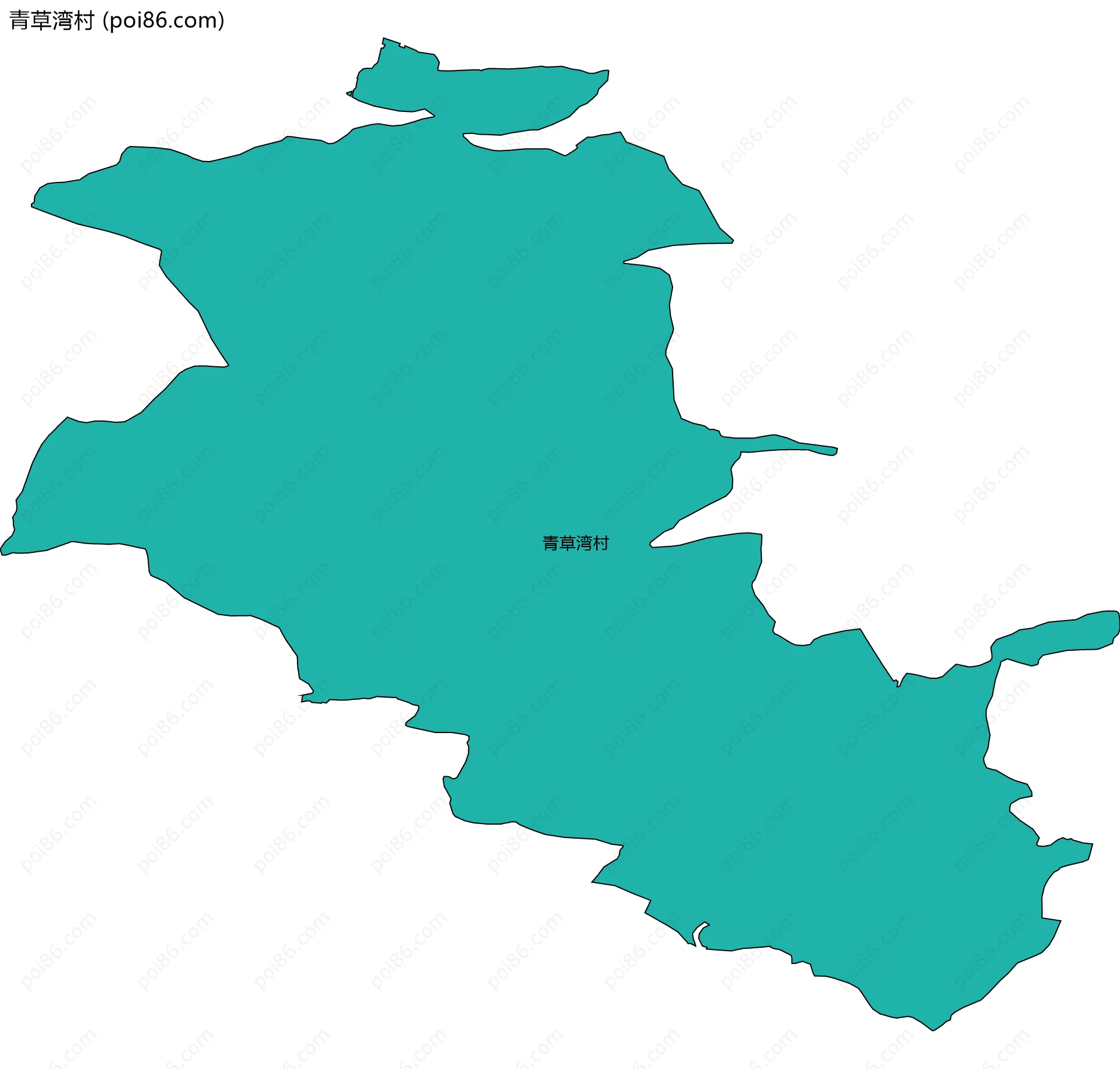 青草湾村边界地图