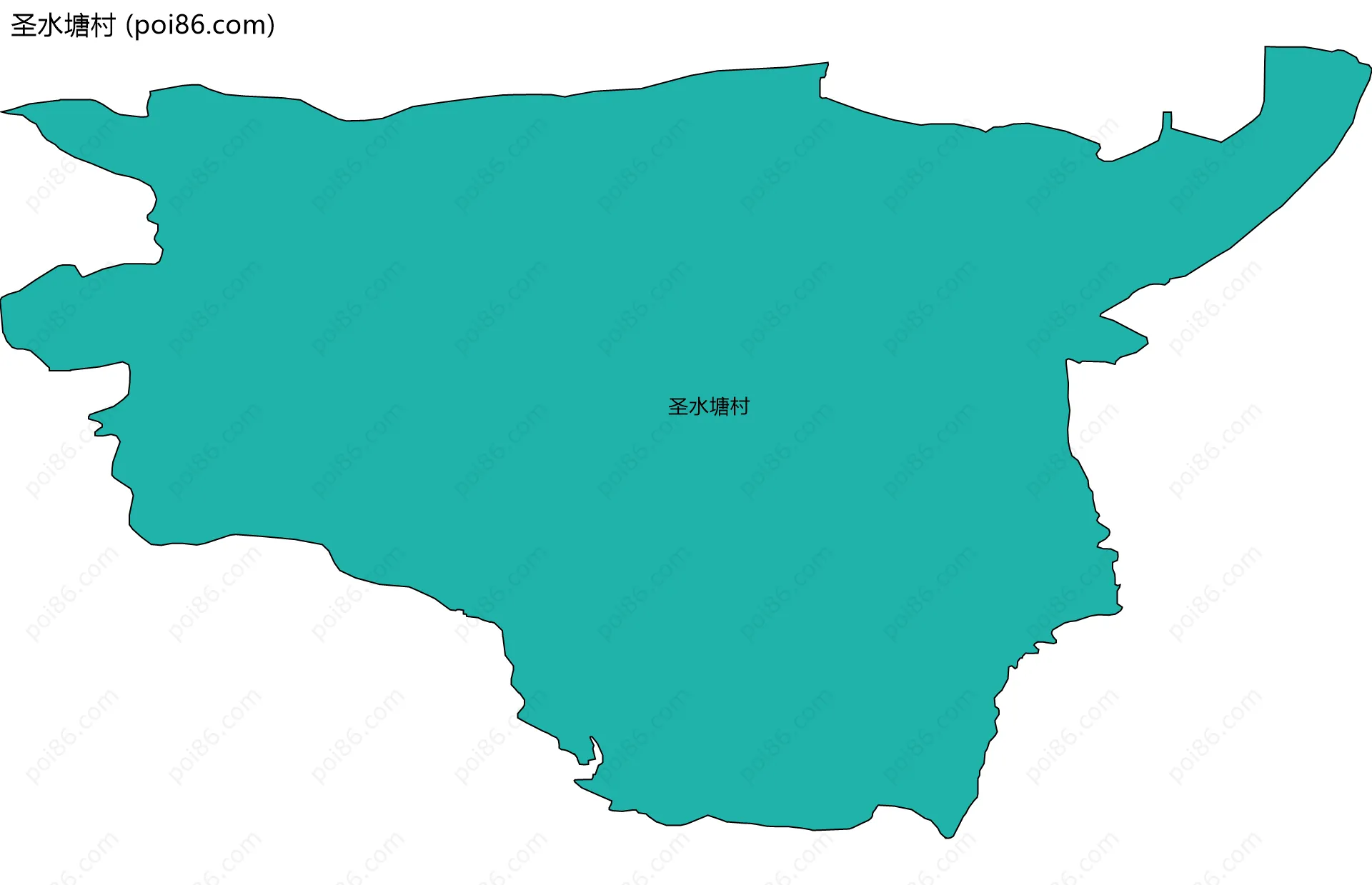 圣水塘村边界地图