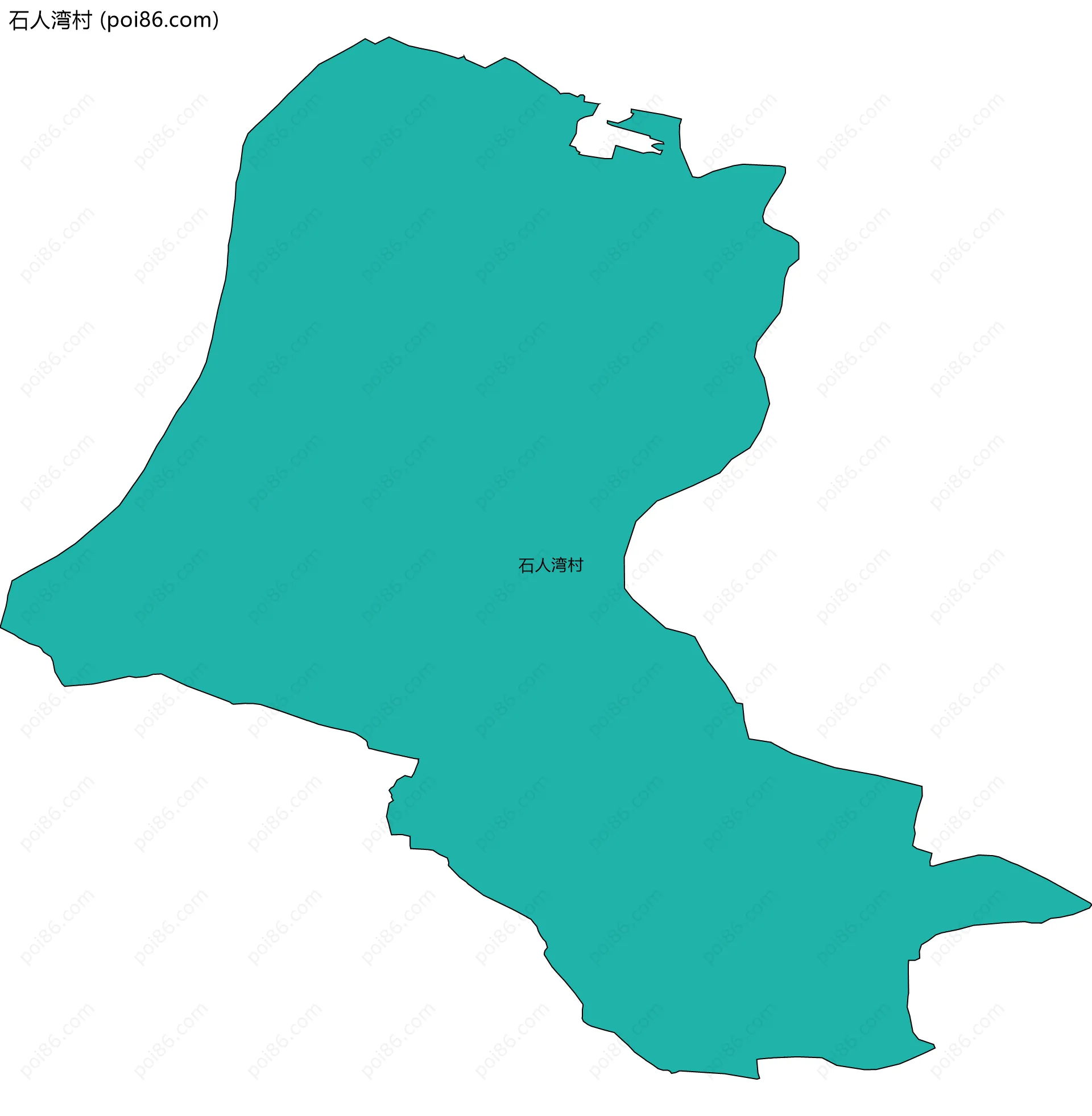 石人湾村边界地图