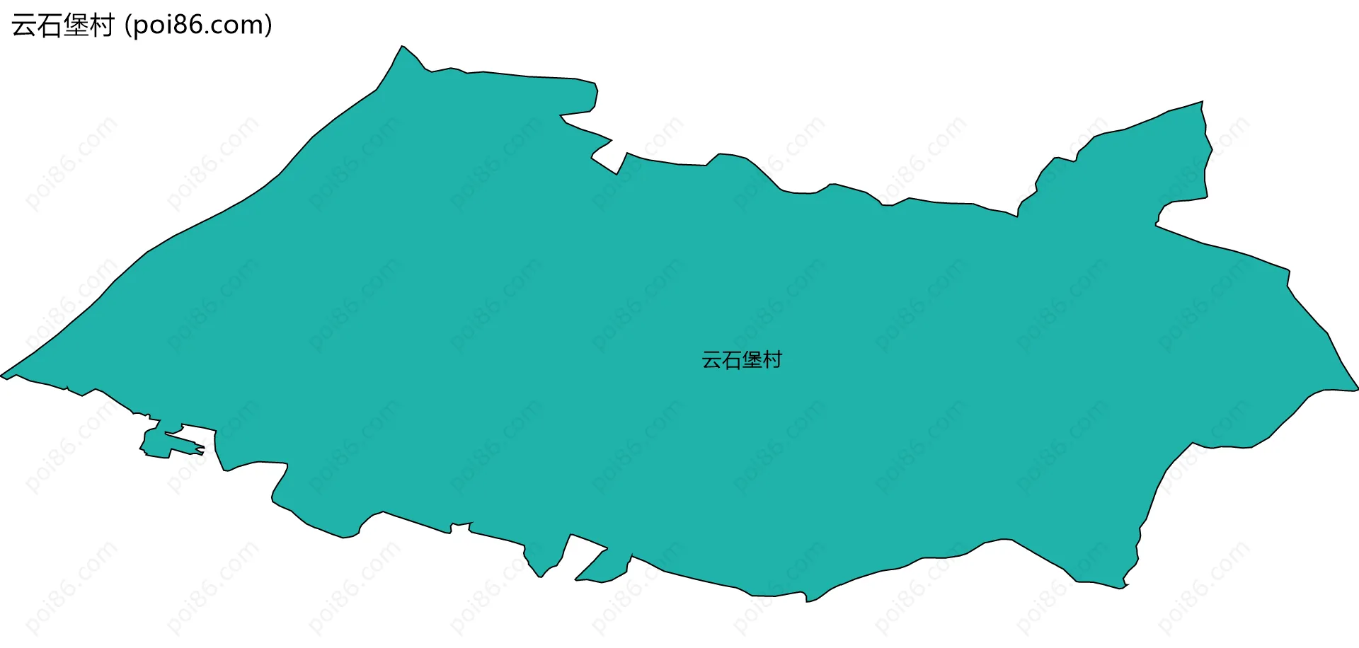 云石堡村边界地图