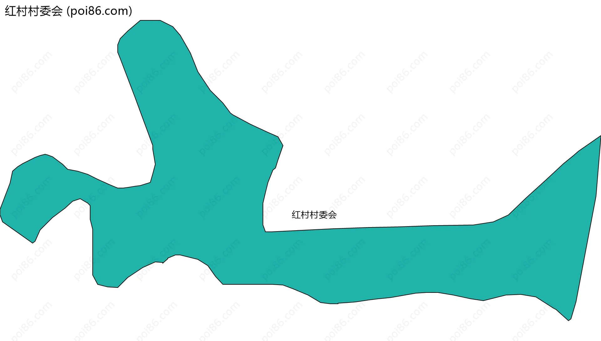 红村村委会边界地图