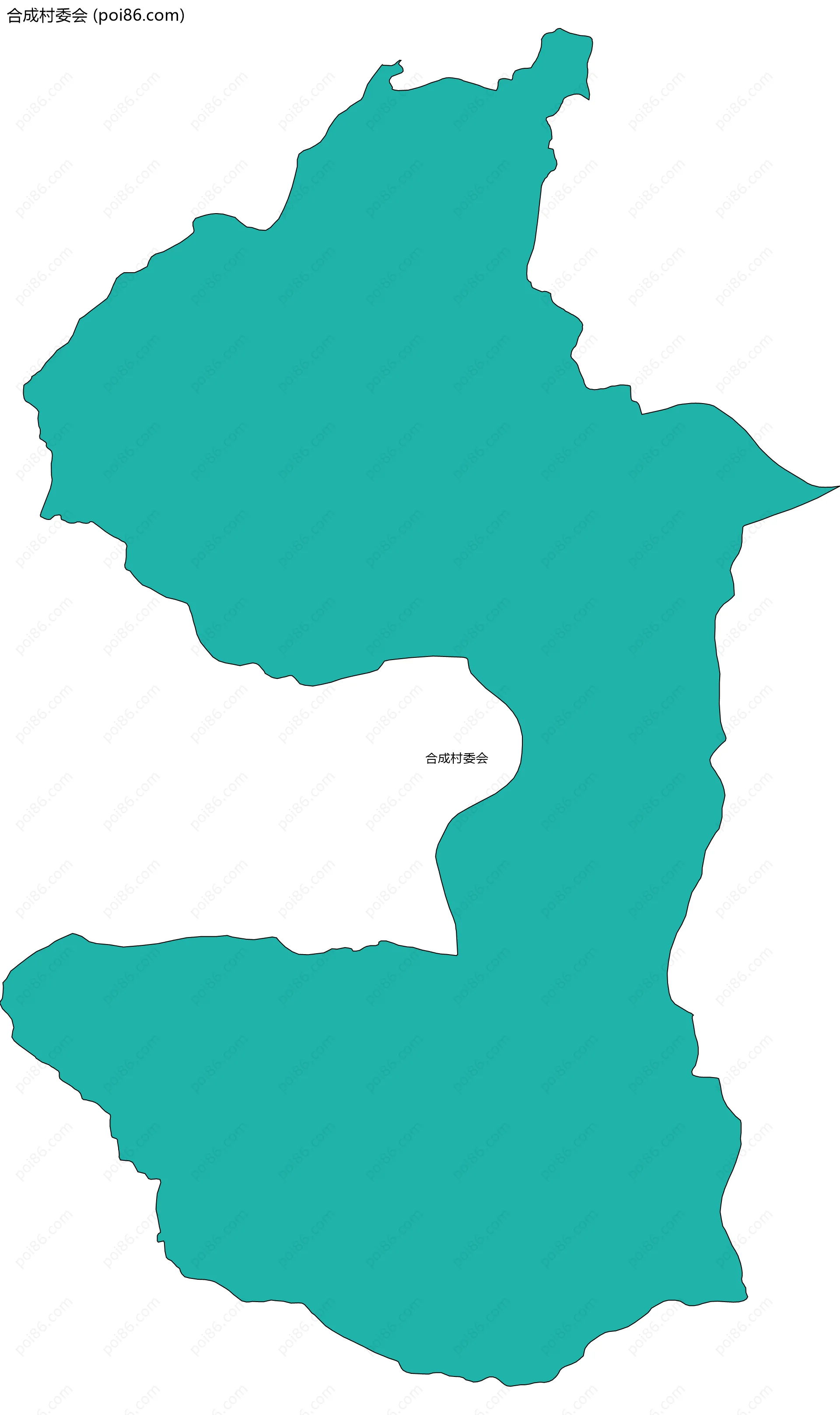 合成村委会边界地图