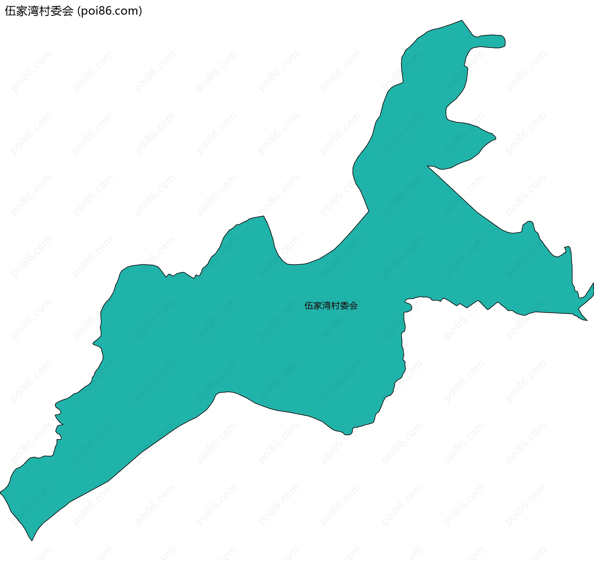 伍家湾村委会边界地图