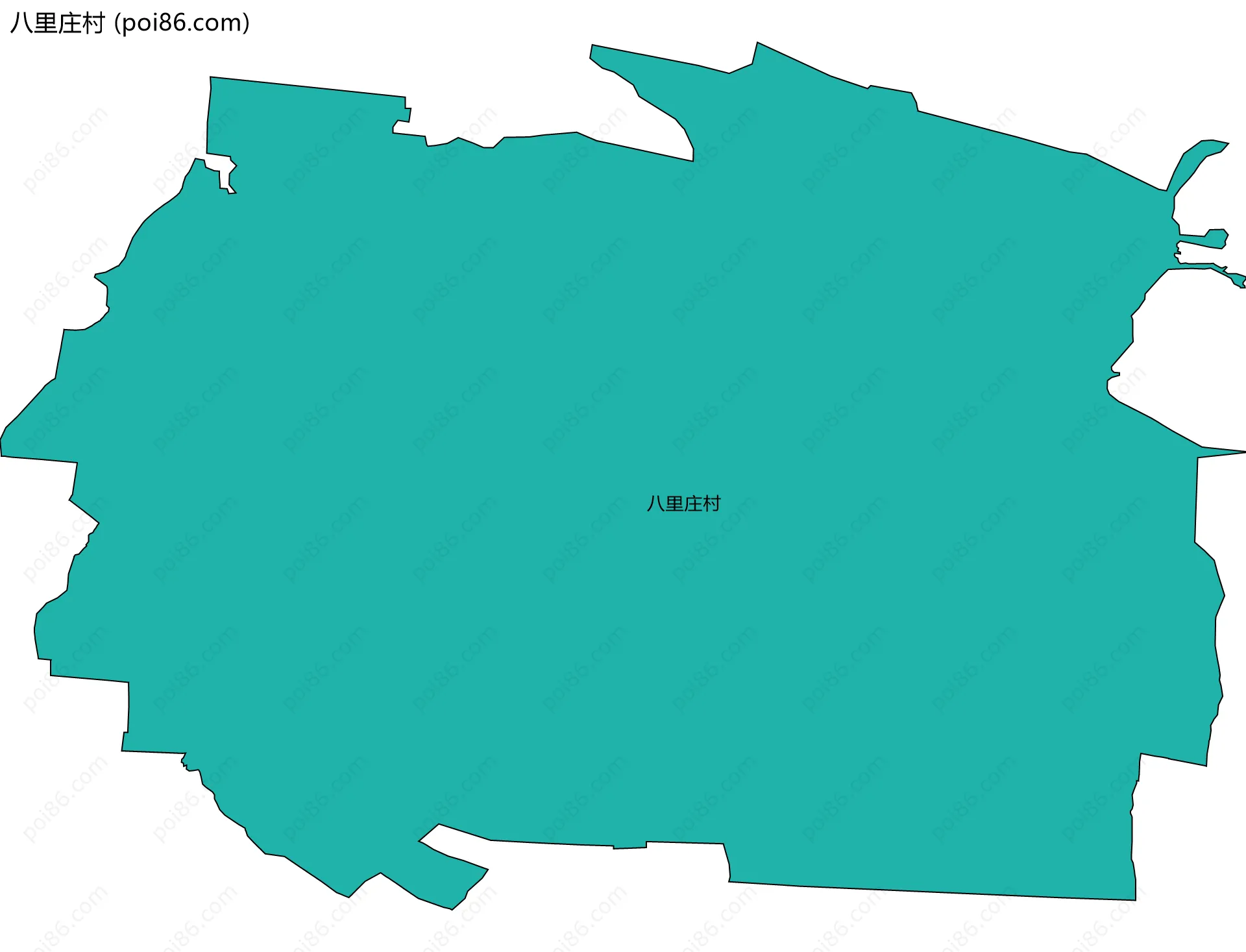 八里庄村边界地图