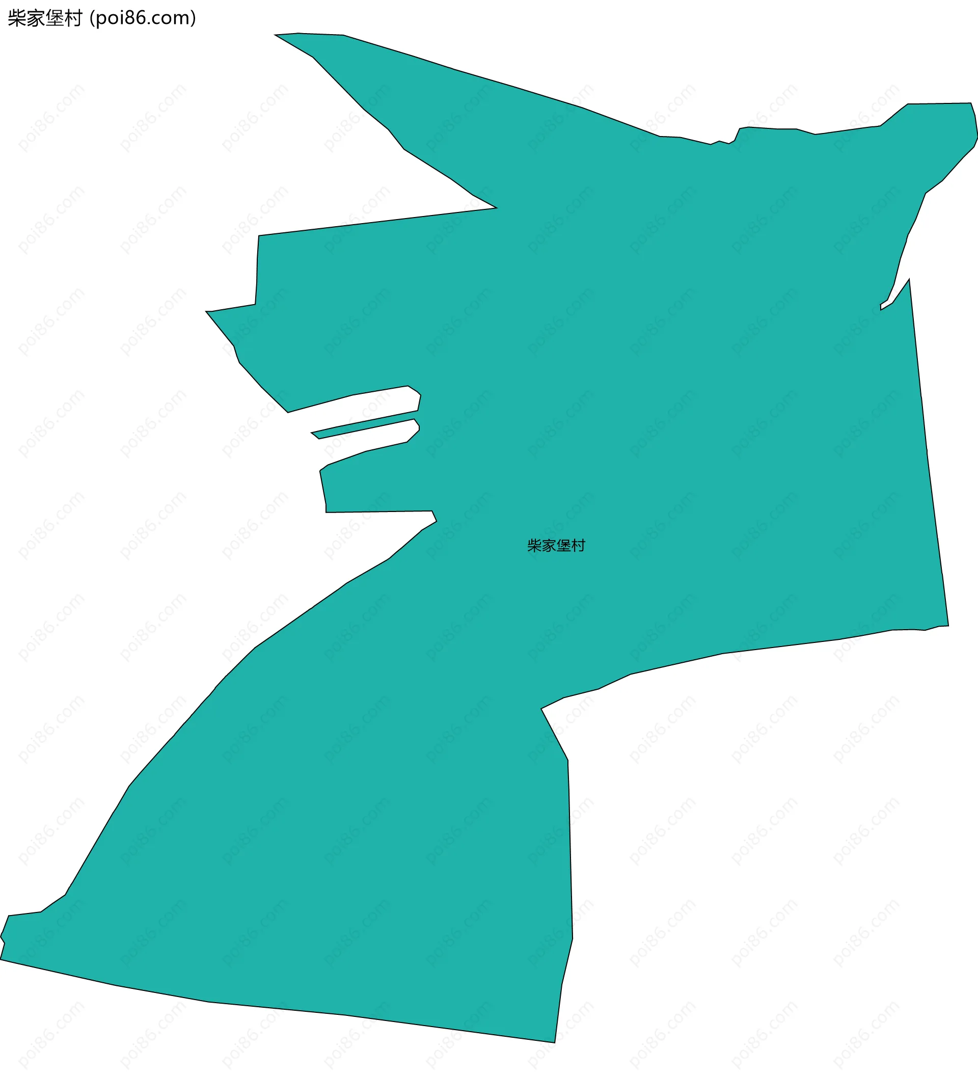 柴家堡村边界地图