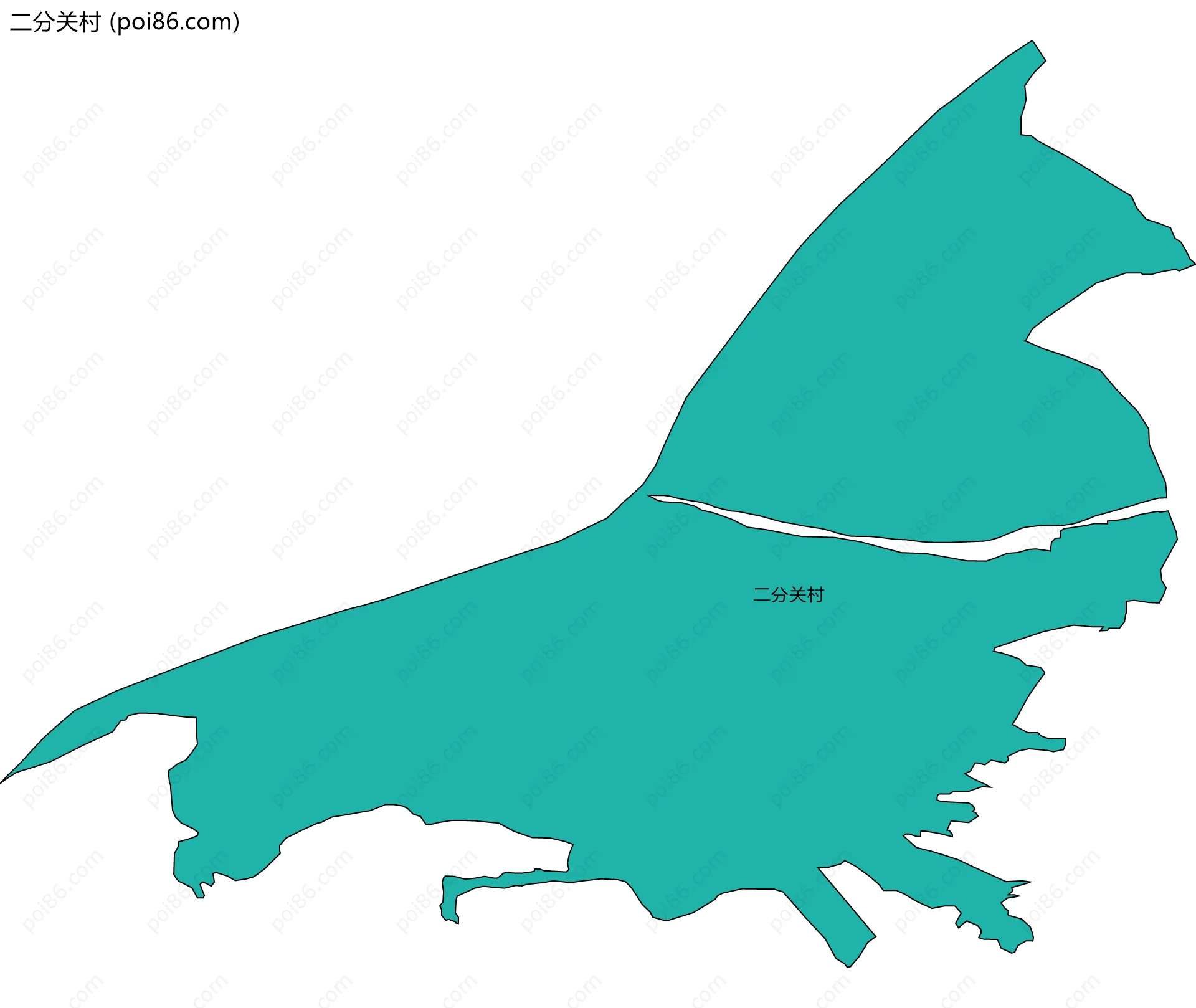 二分关村边界地图