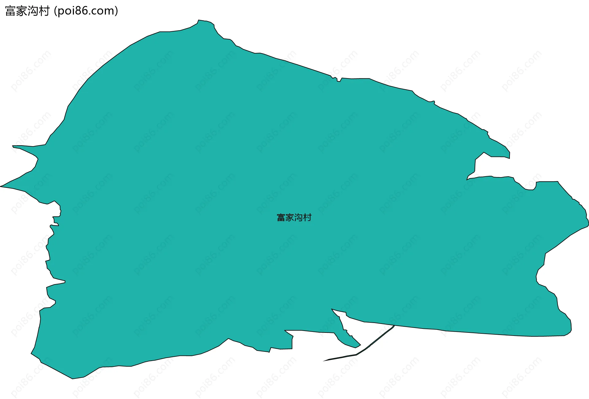 富家沟村边界地图