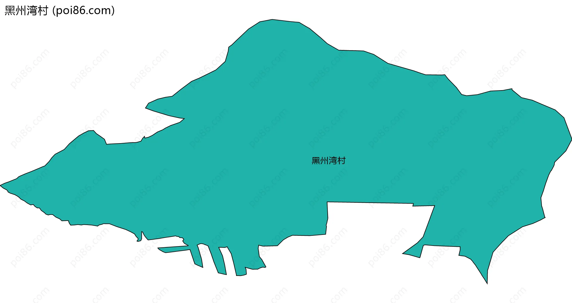 黑州湾村边界地图