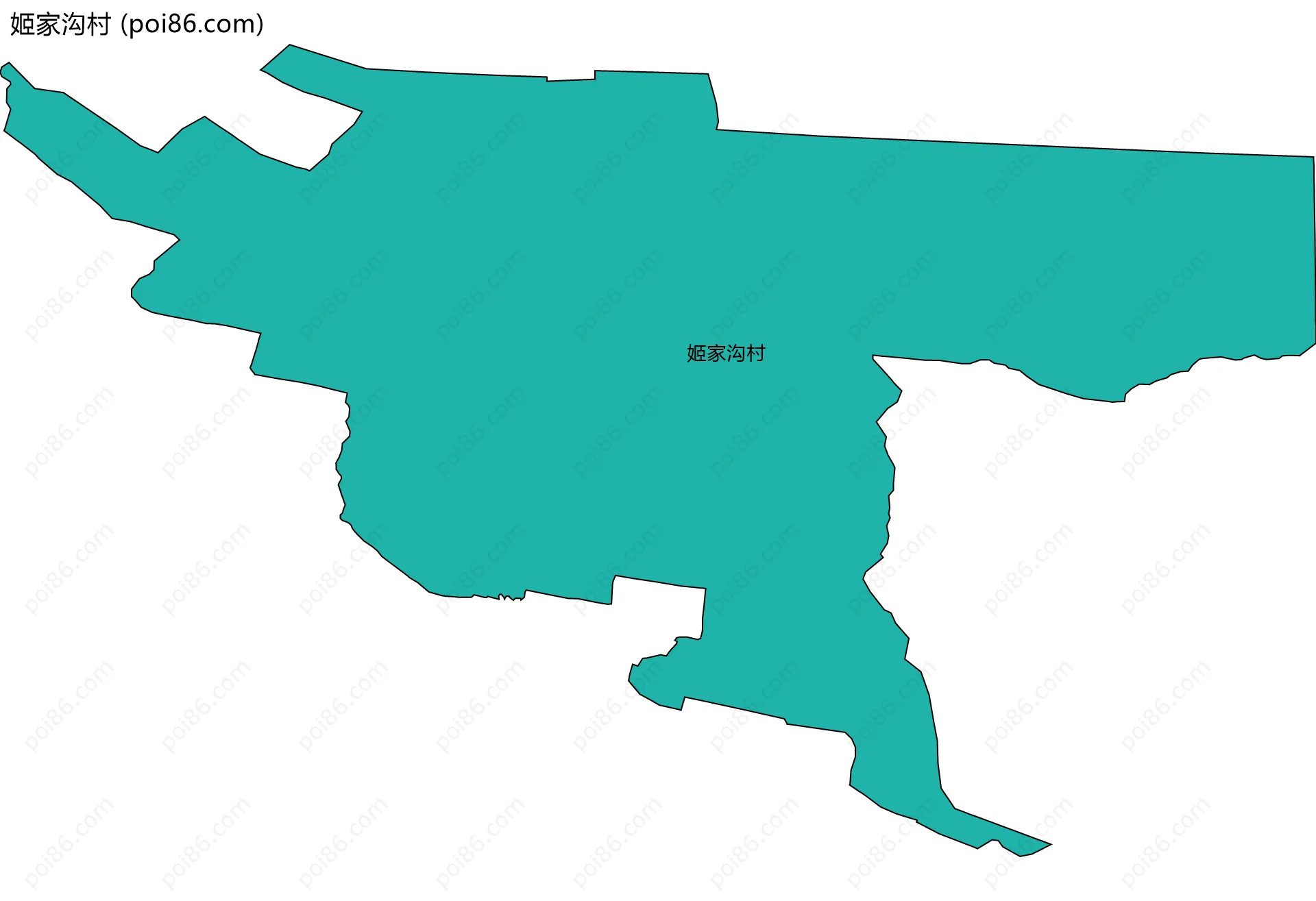 姬家沟村边界地图