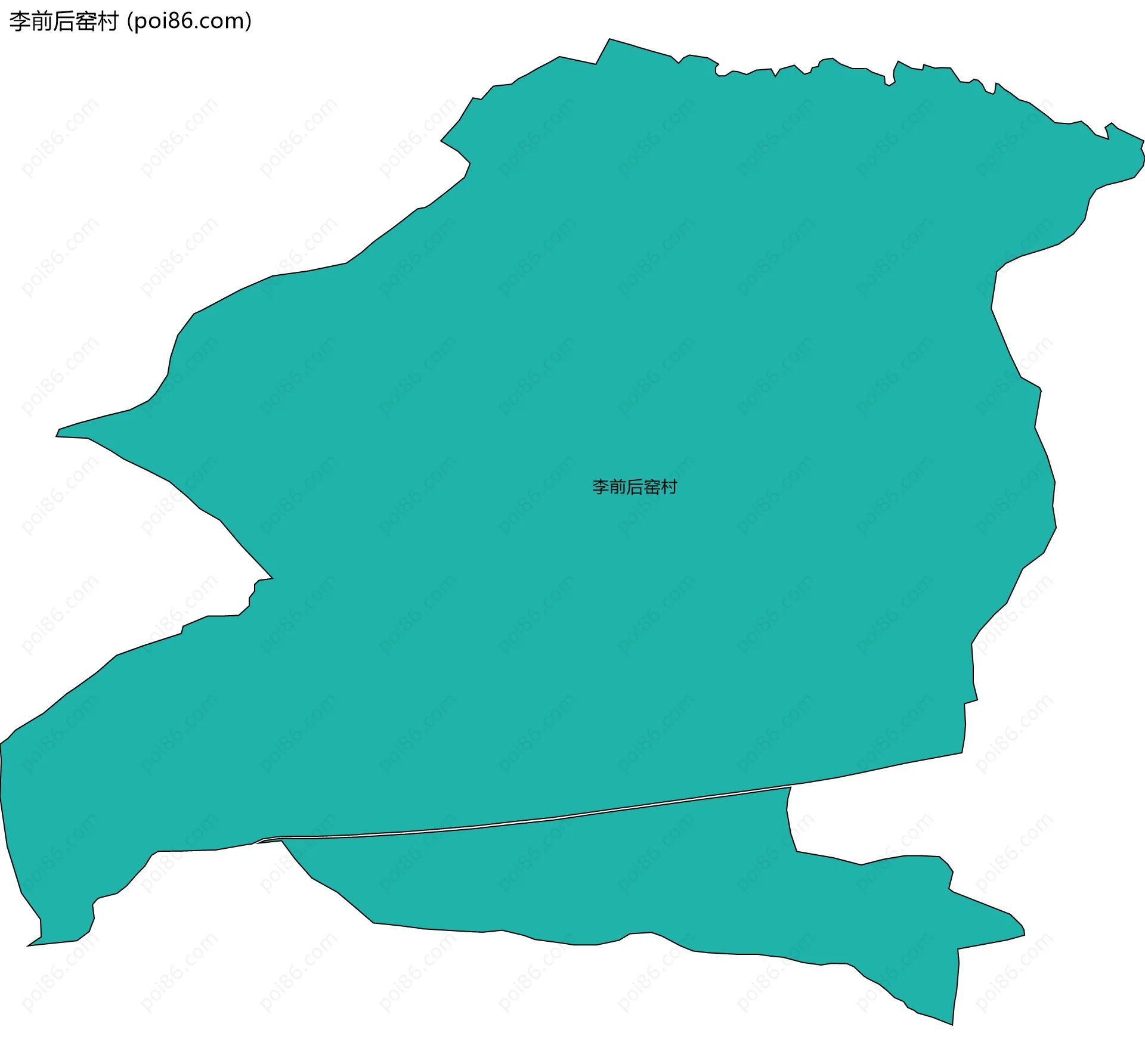 李前后窑村边界地图