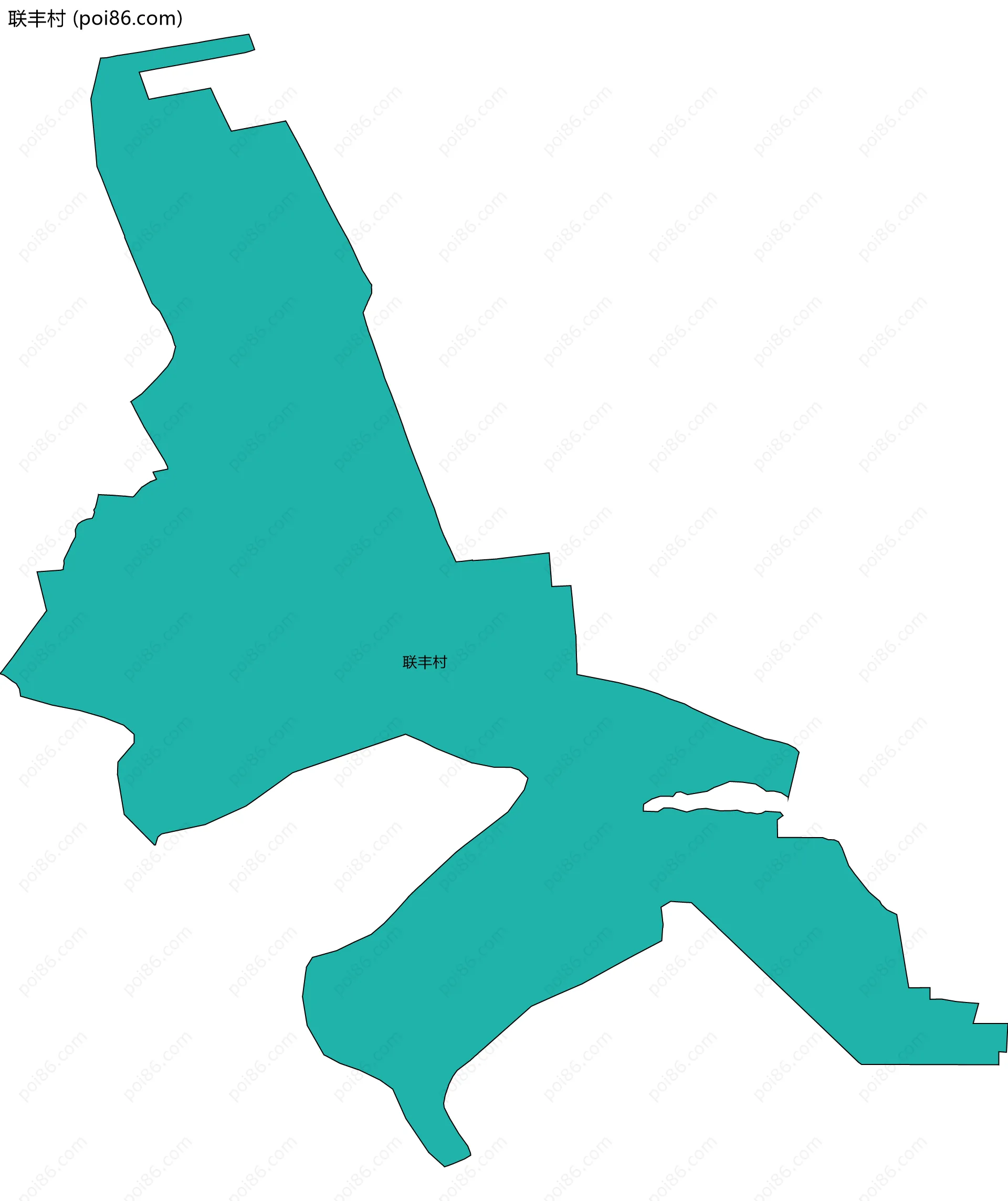 联丰村边界地图