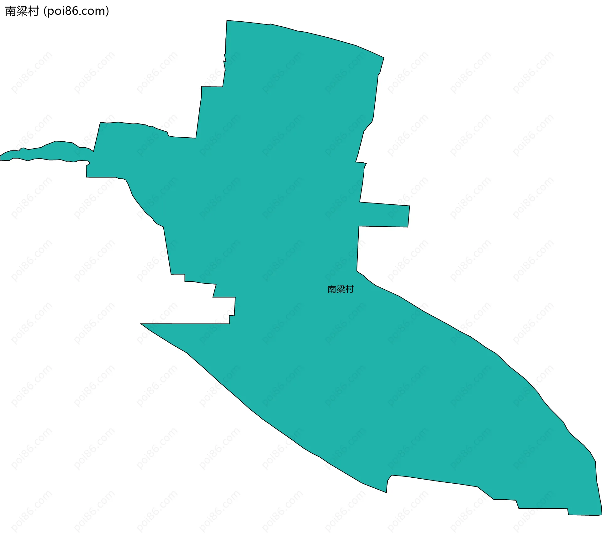 南梁村边界地图