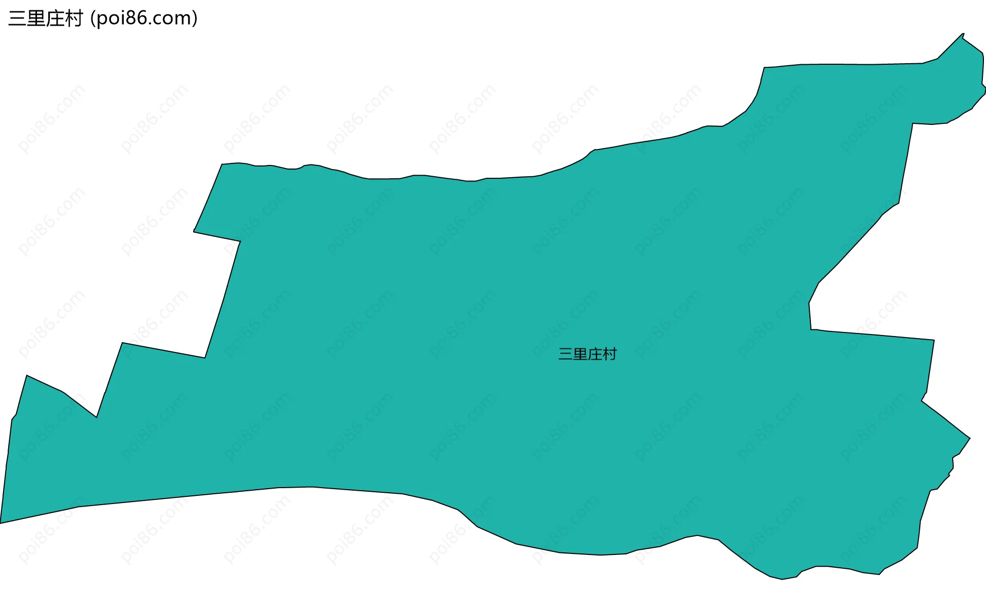 三里庄村边界地图