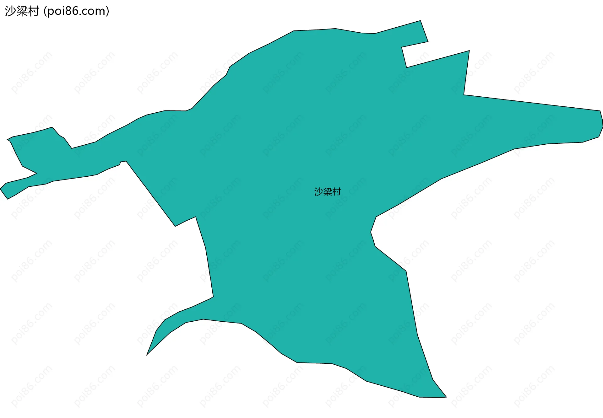 沙梁村边界地图