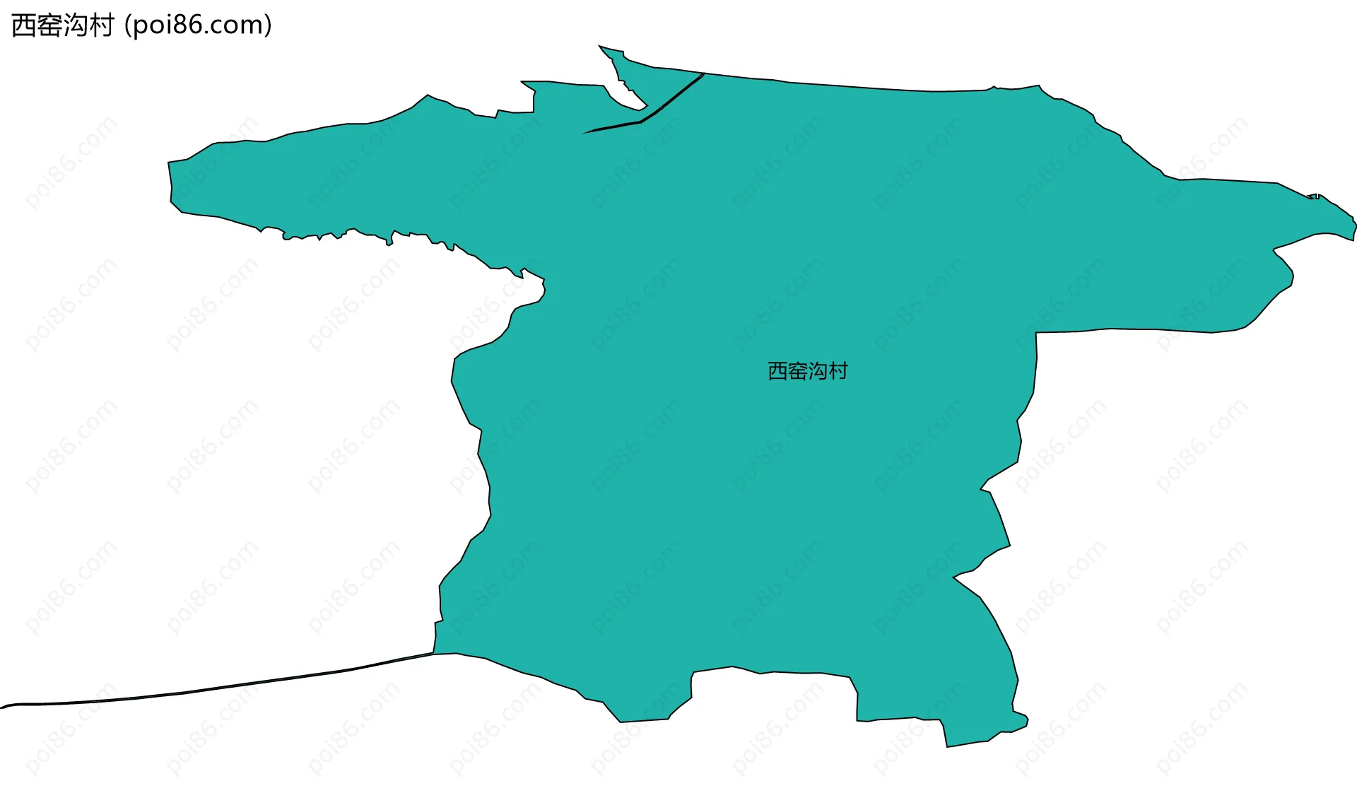 西窑沟村边界地图