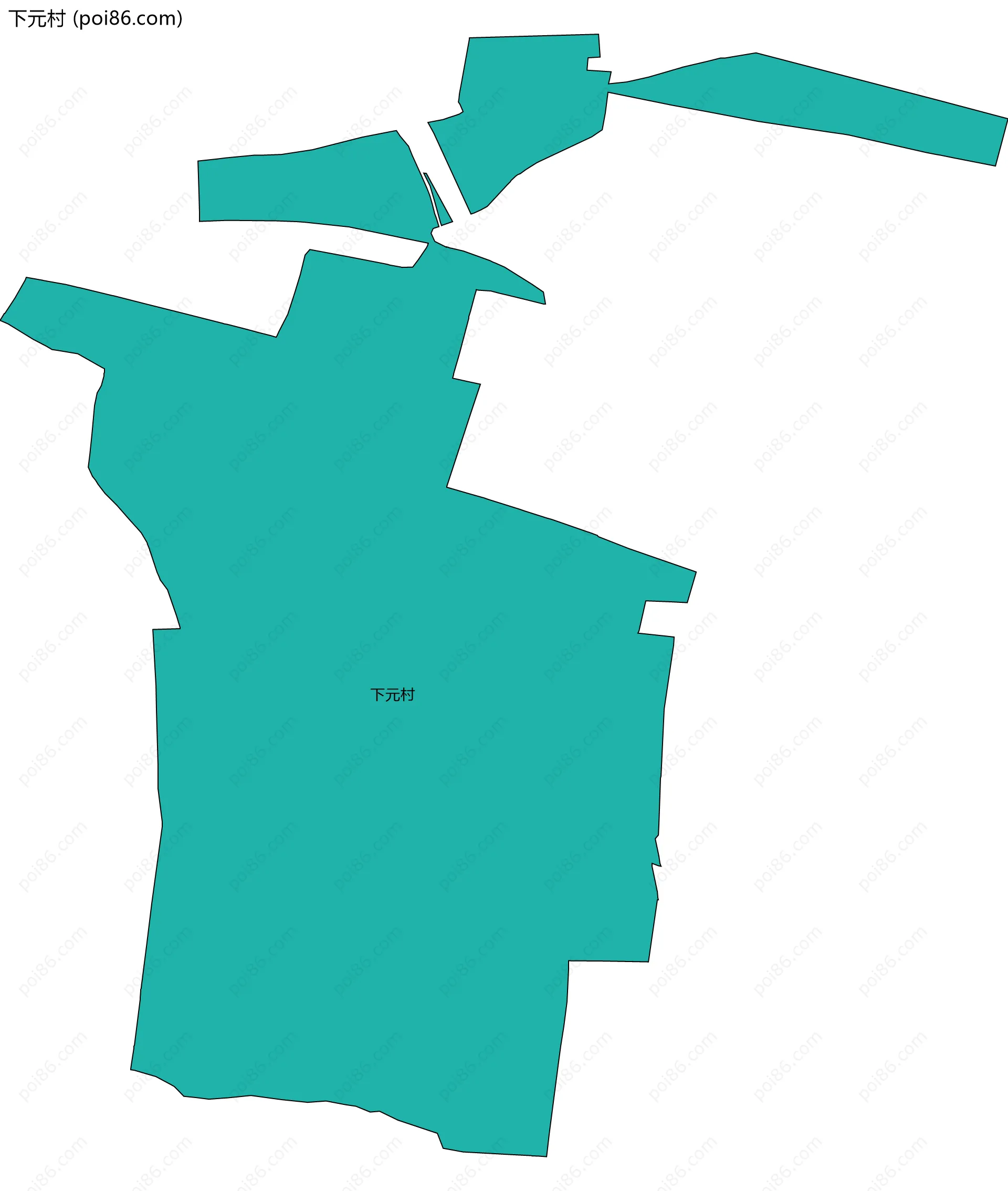 下元村边界地图
