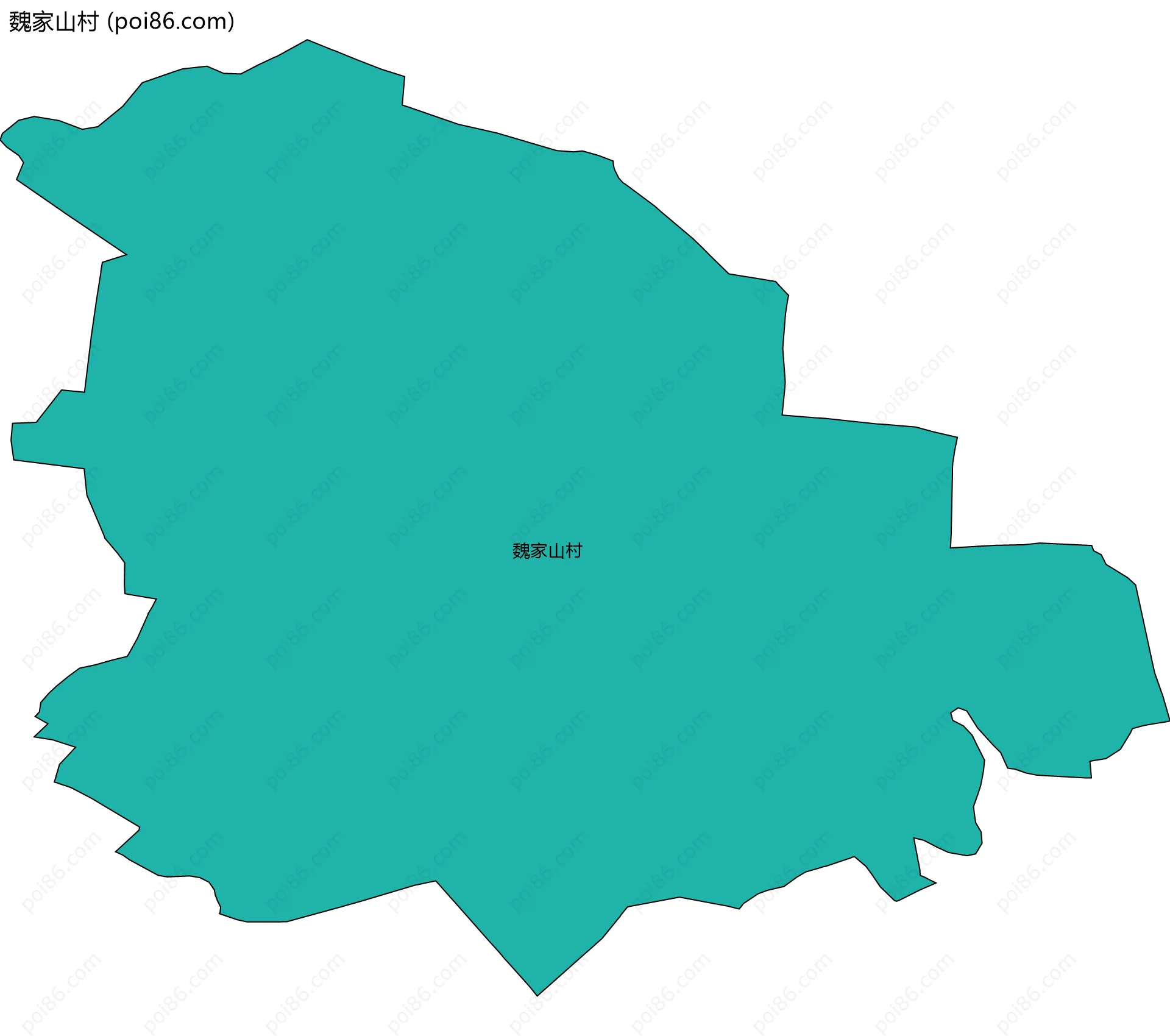 魏家山村边界地图