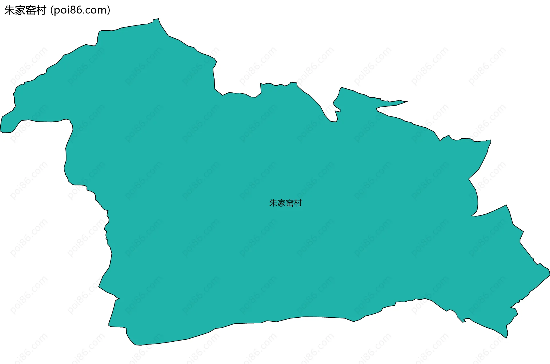 朱家窑村边界地图