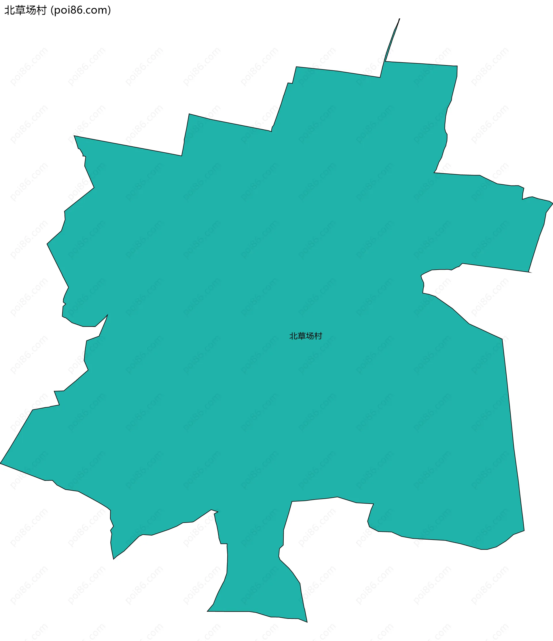 北草场村边界地图