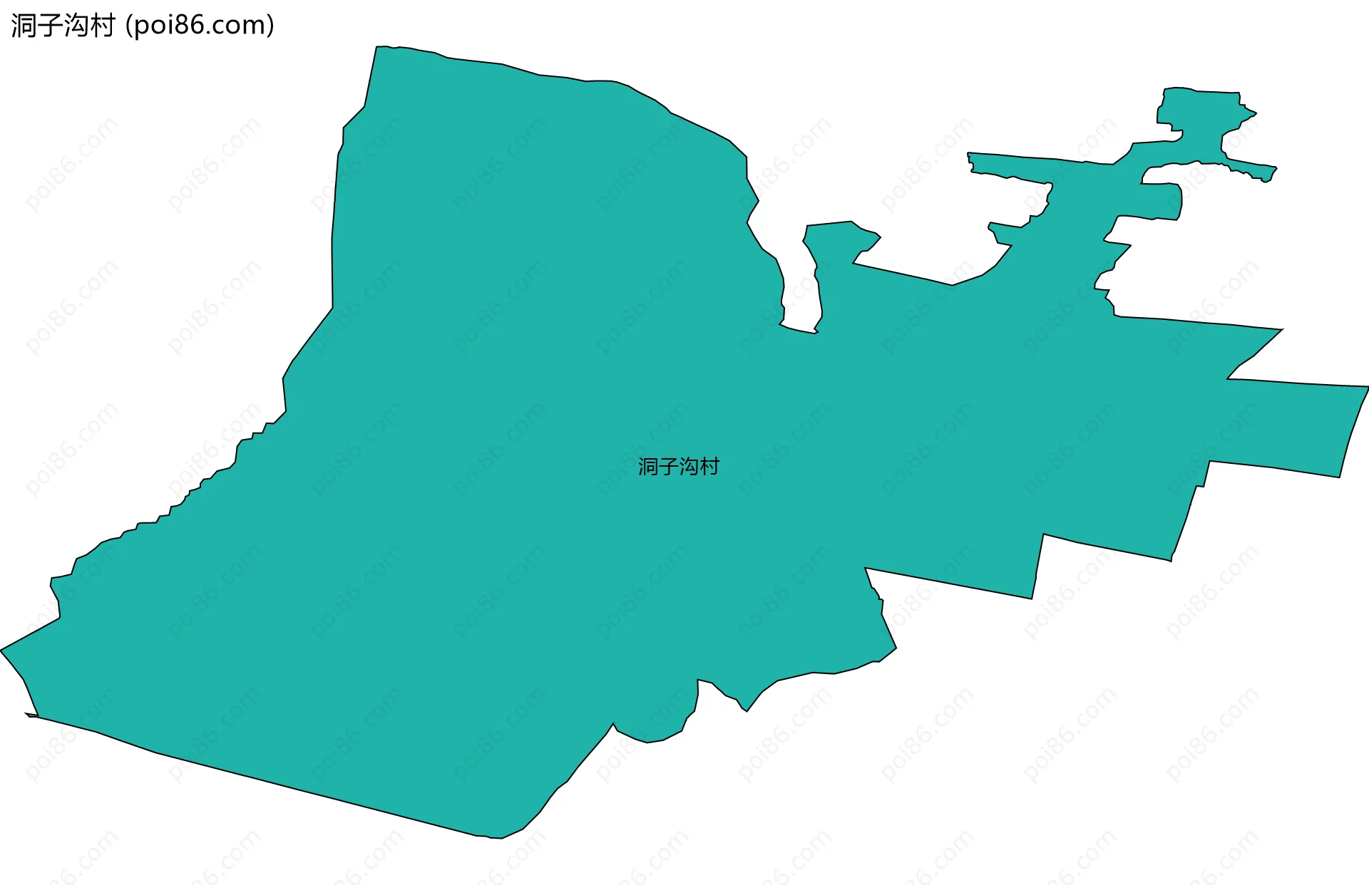 洞子沟村边界地图