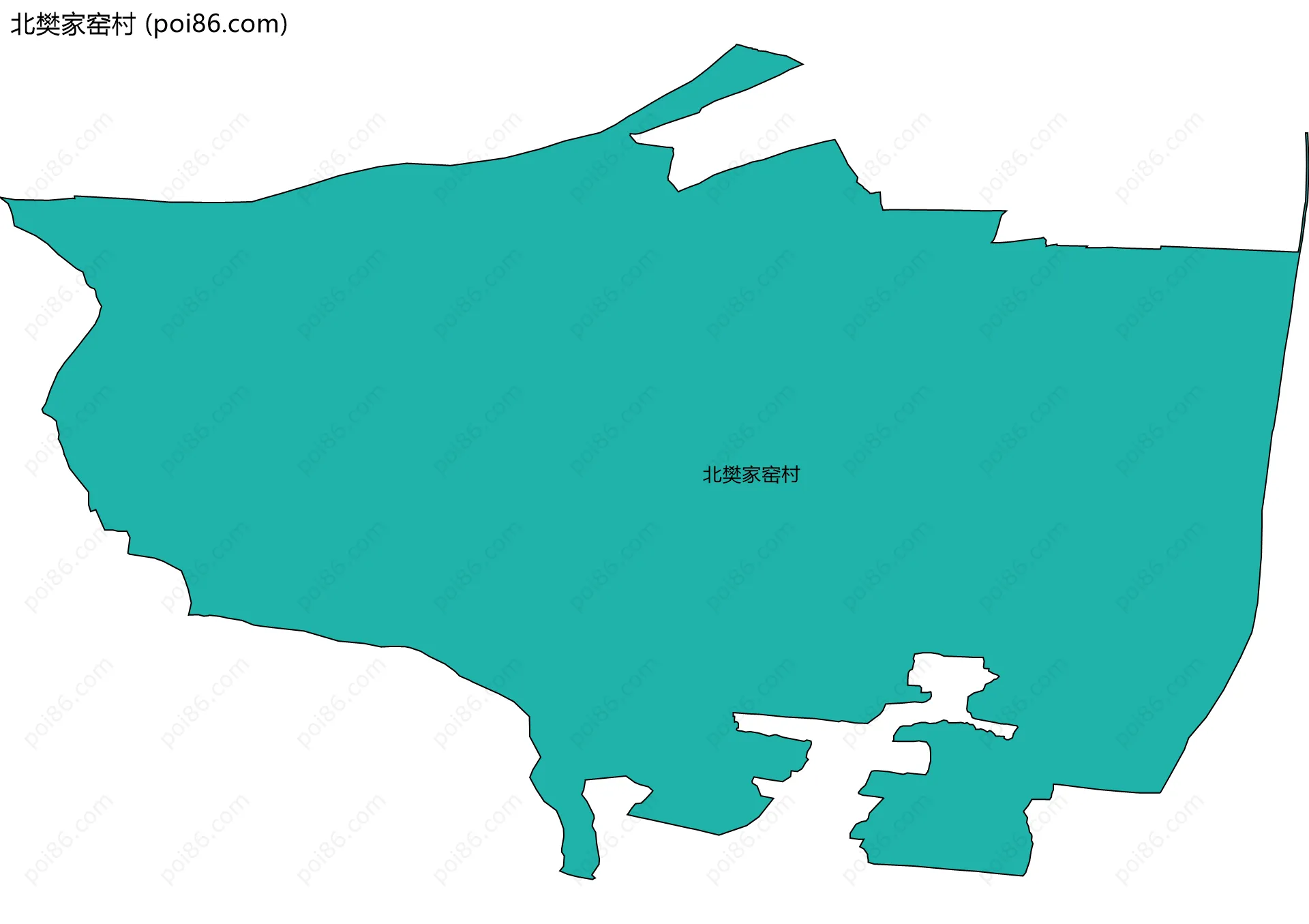北樊家窑村边界地图